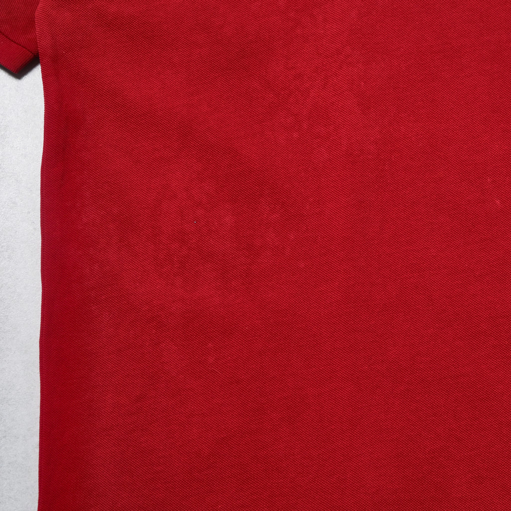 Close-up of a red fabric texture