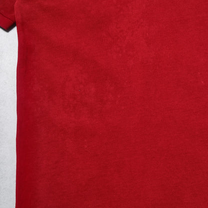 Close-up of a red fabric texture