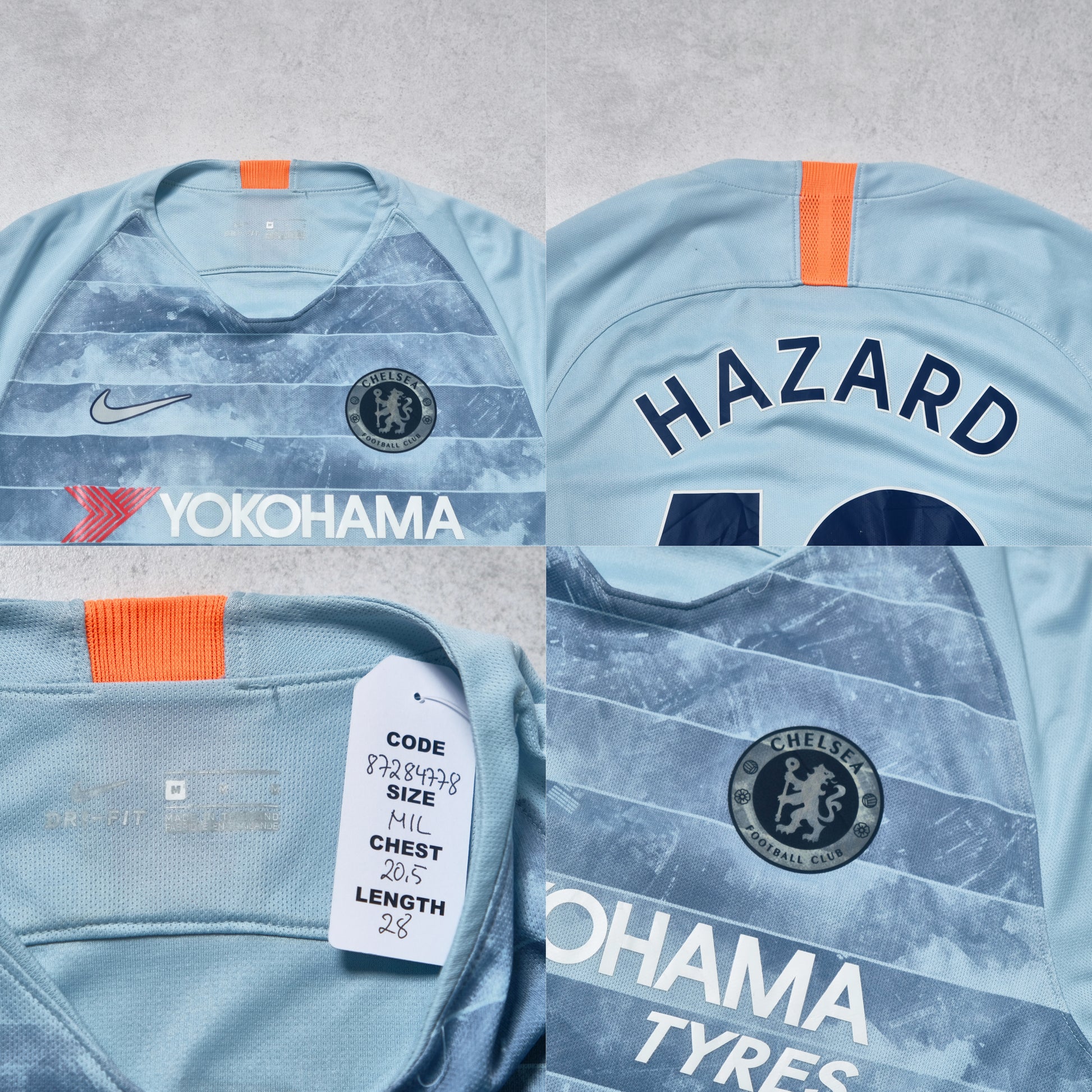 2018/19 Chelsea Third Shirt Nike Hazard (M/L)