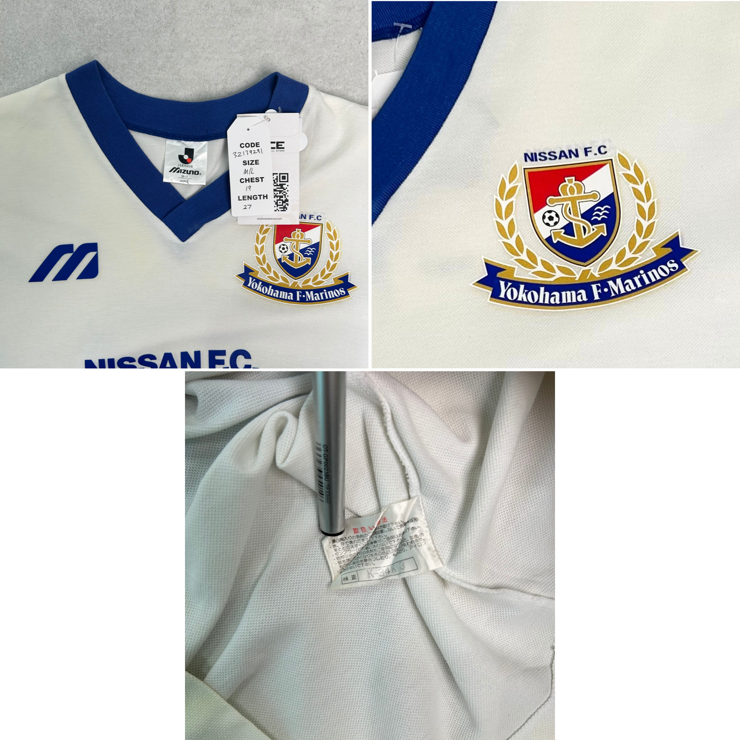 1994/95 Yokohama Marinos Training Shirt Mizuno (M/L)