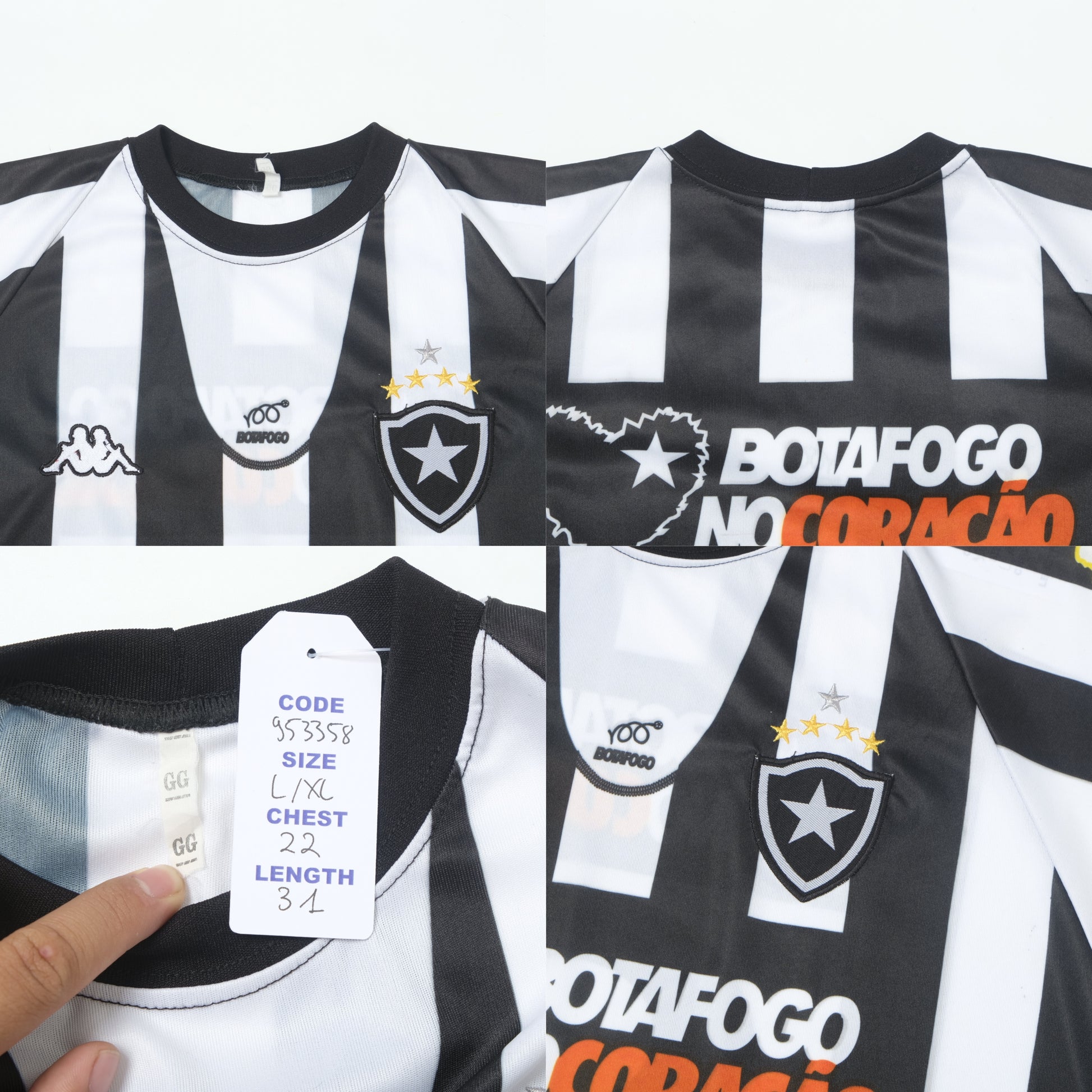 2004/05 Botafogo (Brazil) Home Shirt Kappa (L/XL)