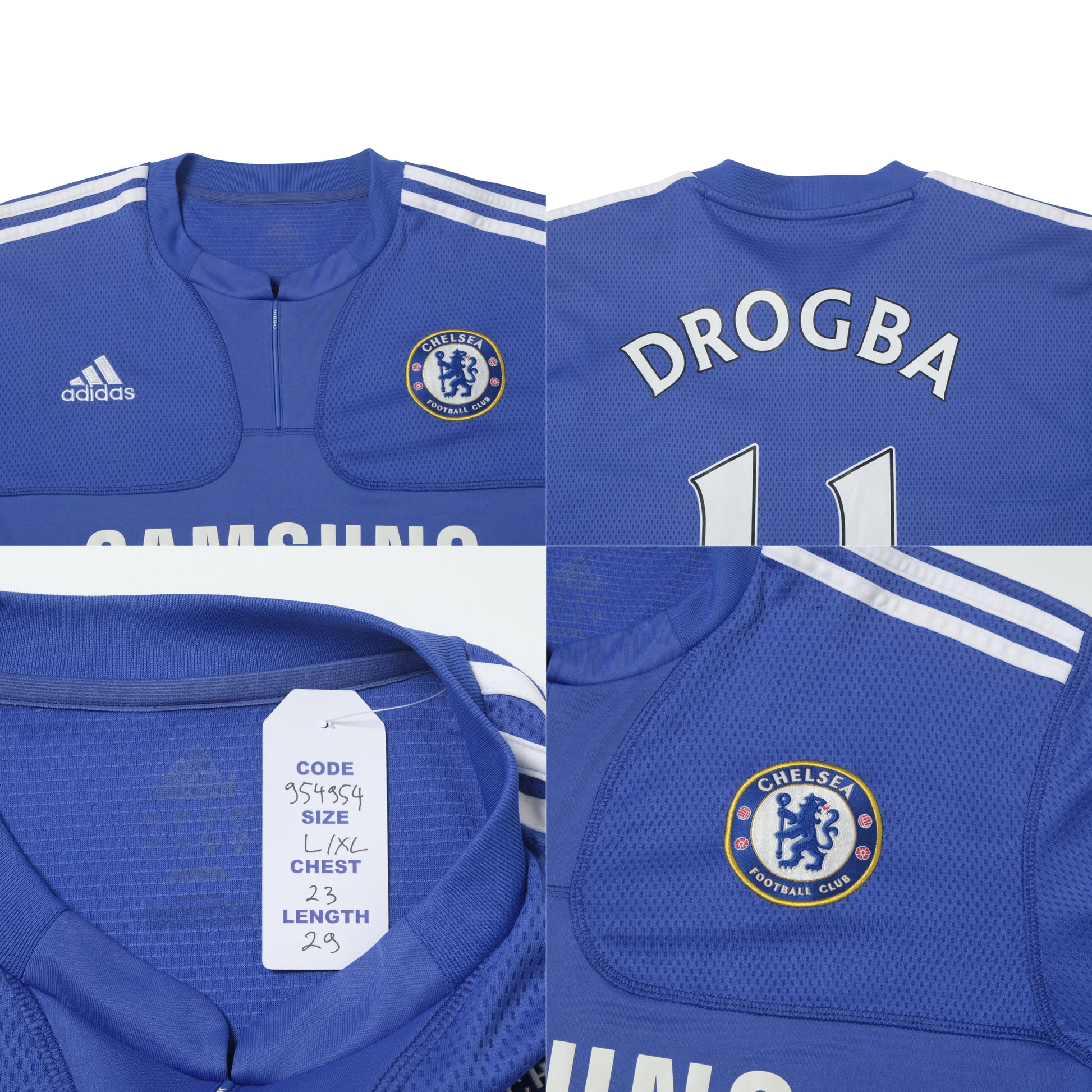 2012/13 Chelsea Home Shirt Adidas Drogba (L/XL)