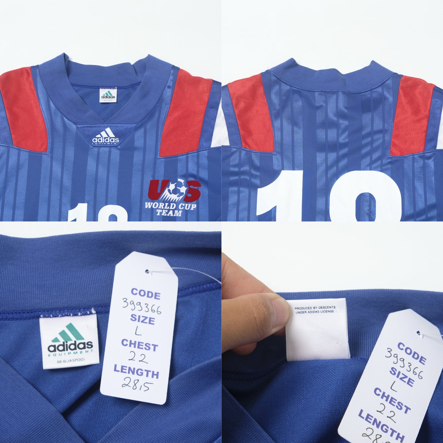1993 USA Away Football Shirt Adidas (L)