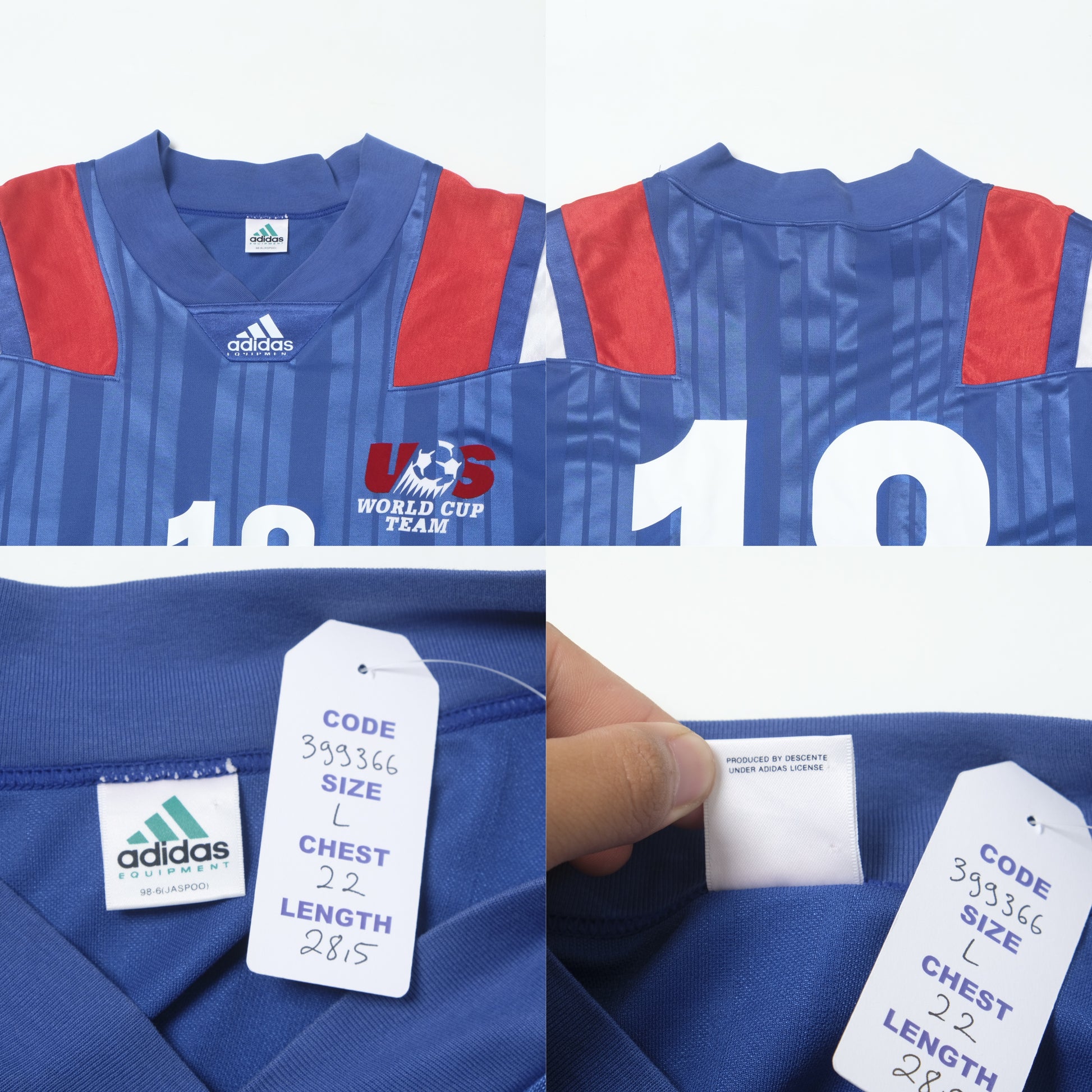 1993 USA Away Football Shirt Adidas (L)
