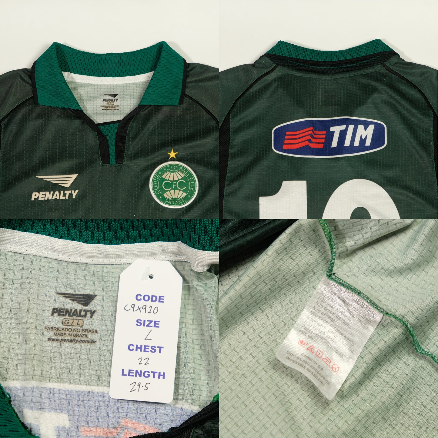 2001 Coritiba Brazil Fourth Shirt Penalty