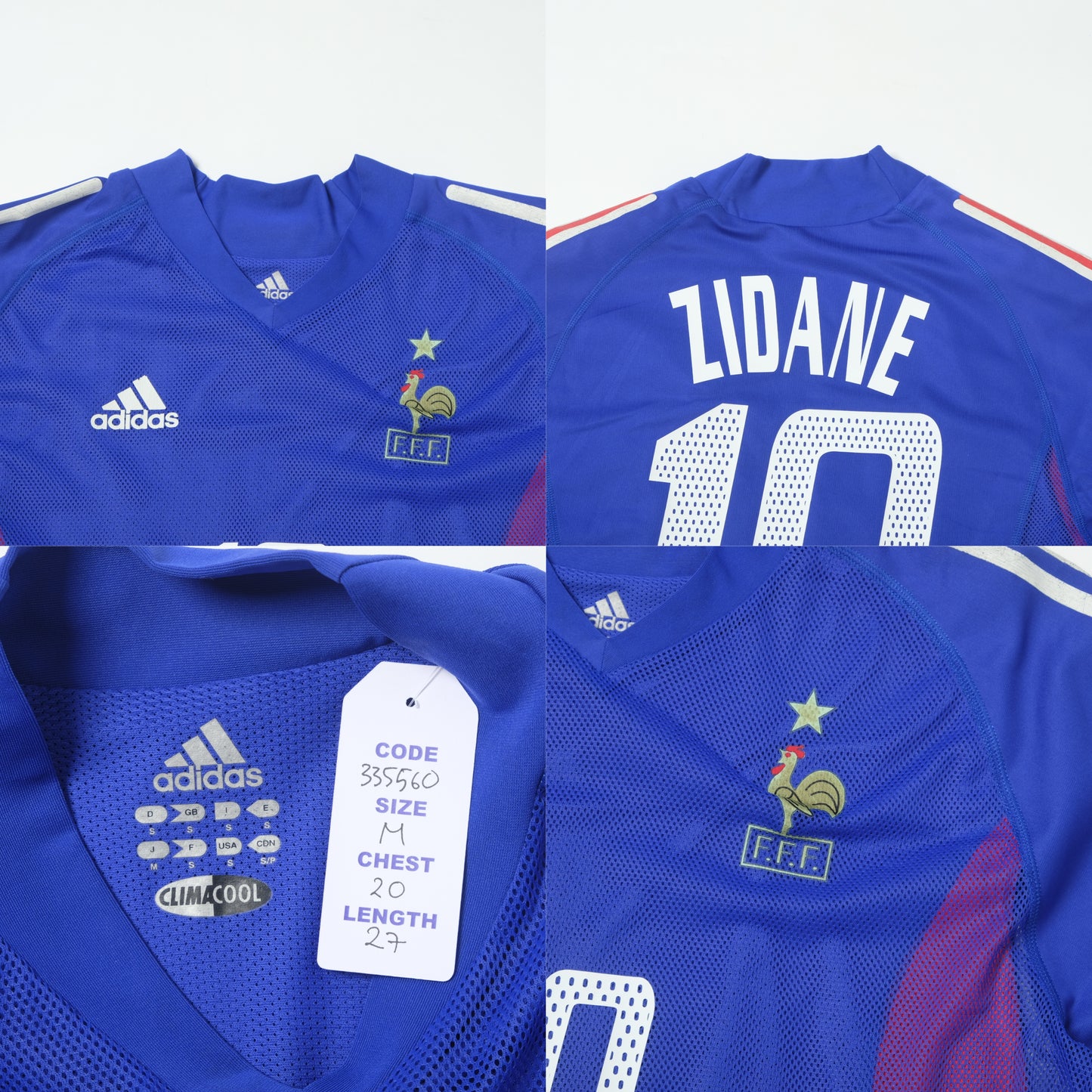 2002/04 France Home Shirt Adidas Zidane (M) 