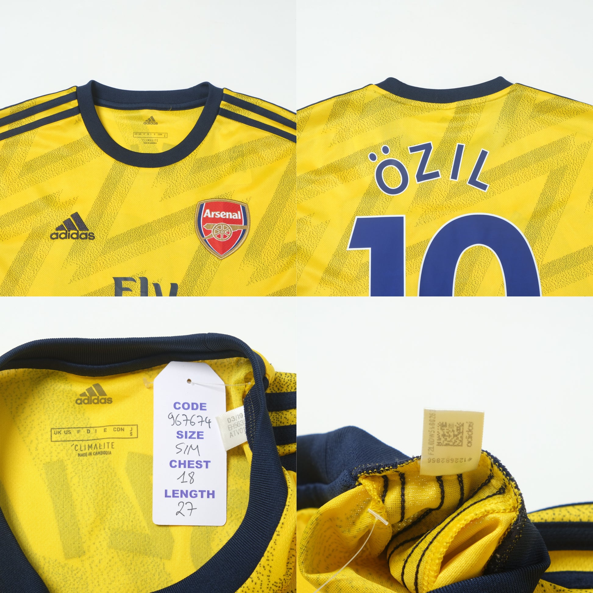 2019/20 Arsenal Away Shirt Adidas Ozil (S/M)