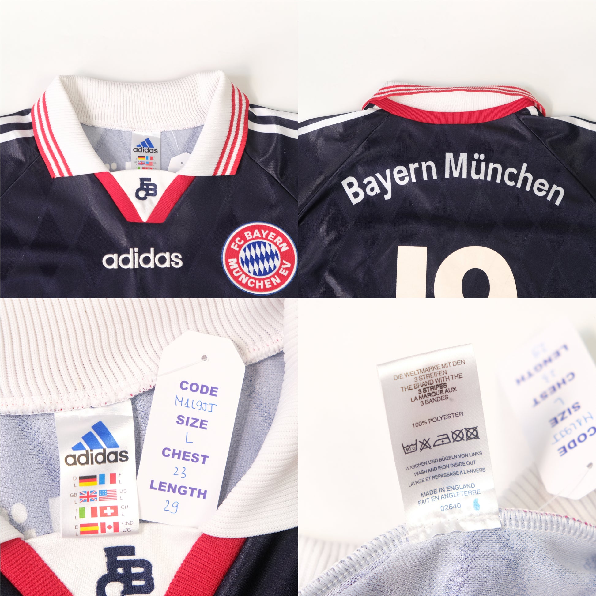 1997/99 Bayern Munich Away Shirt Jancker Adidas 