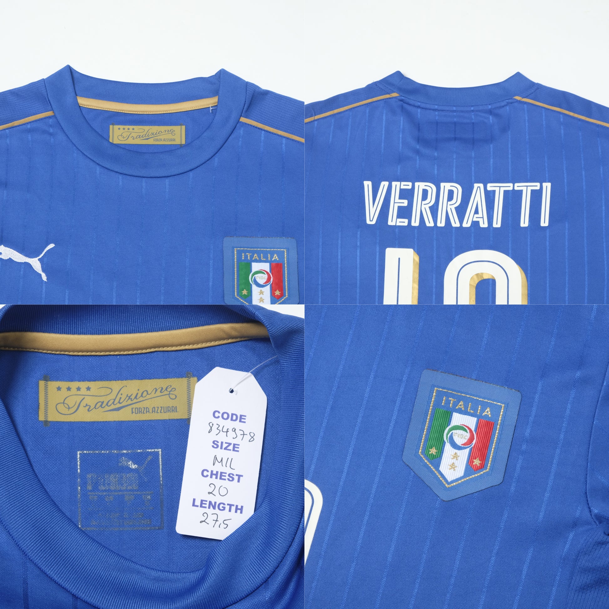 2016/17 Italy Home Shirt Puma Verratti (M/L)