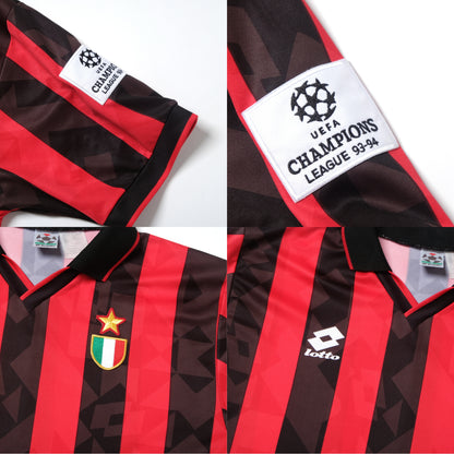 1993/94 AC Milan Home Shirt Lotto Champions League (M)