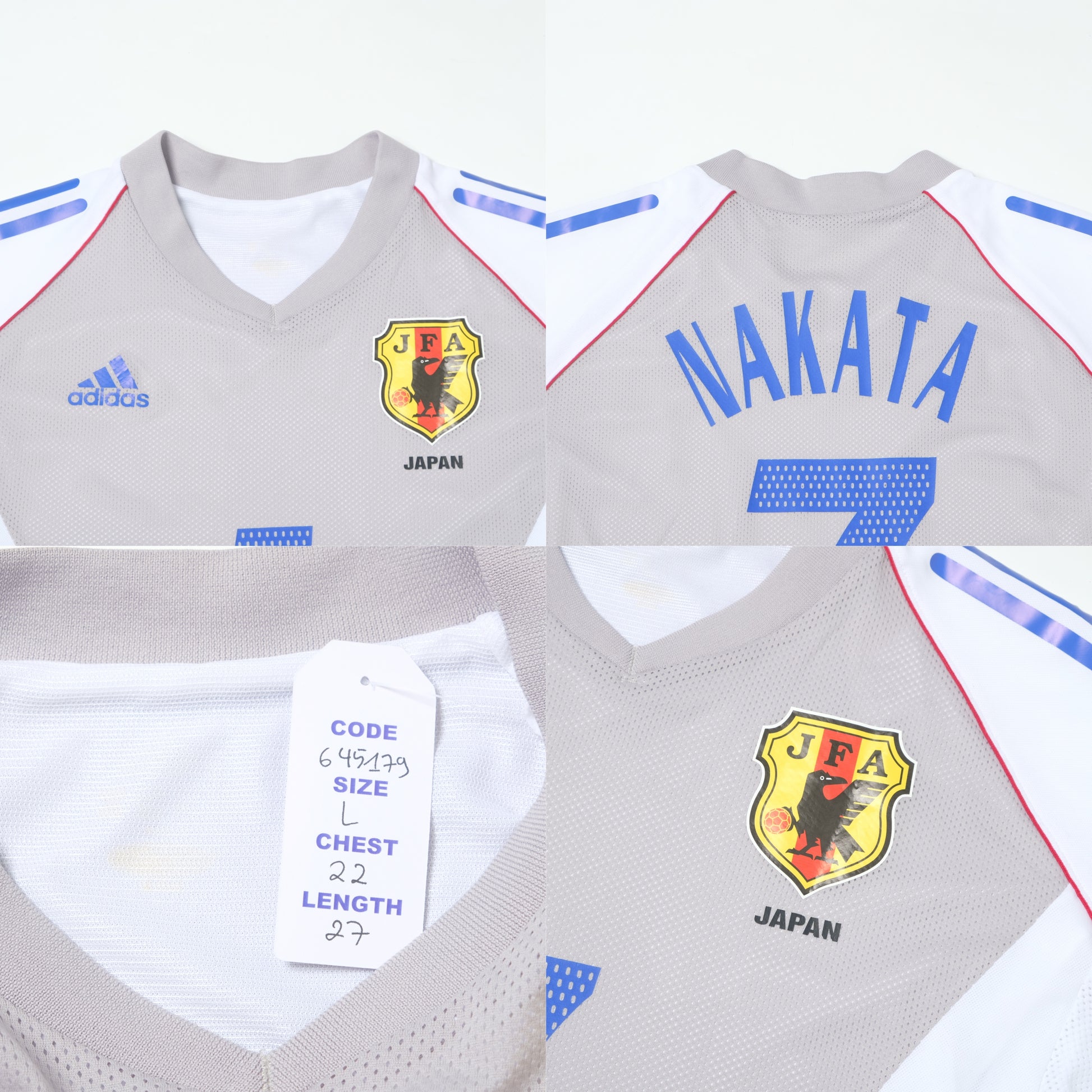 2002/04 Japan Away Shirt Adidas Nakata (L)