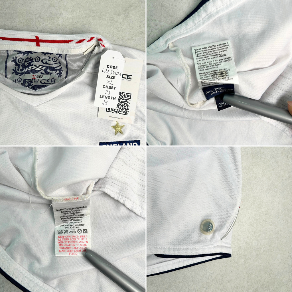2006/08 England Home Shirt Umbro Owen (XL)