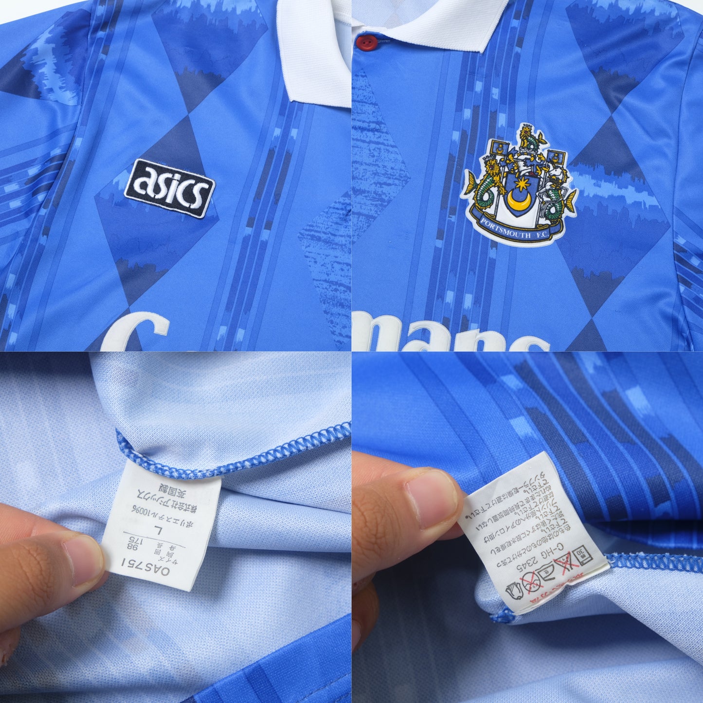 1994/95 Portsmouth Home Shirt Asics (L/XL)