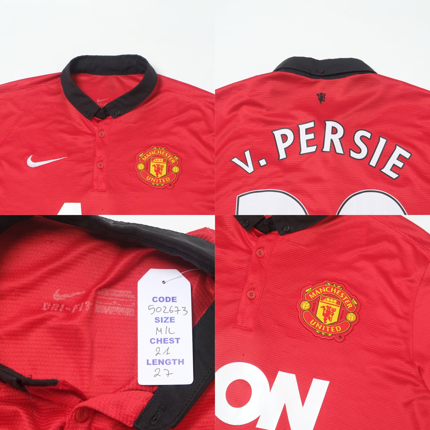 2013/14 Manchester United Home Shirt Nike Van Persie (M/L)