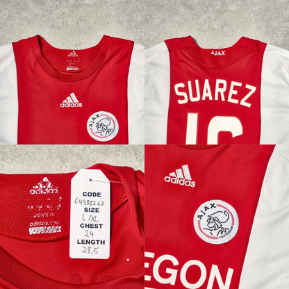 2008/09 Ajax Home Shirt Adidas Suarez (L/XL)