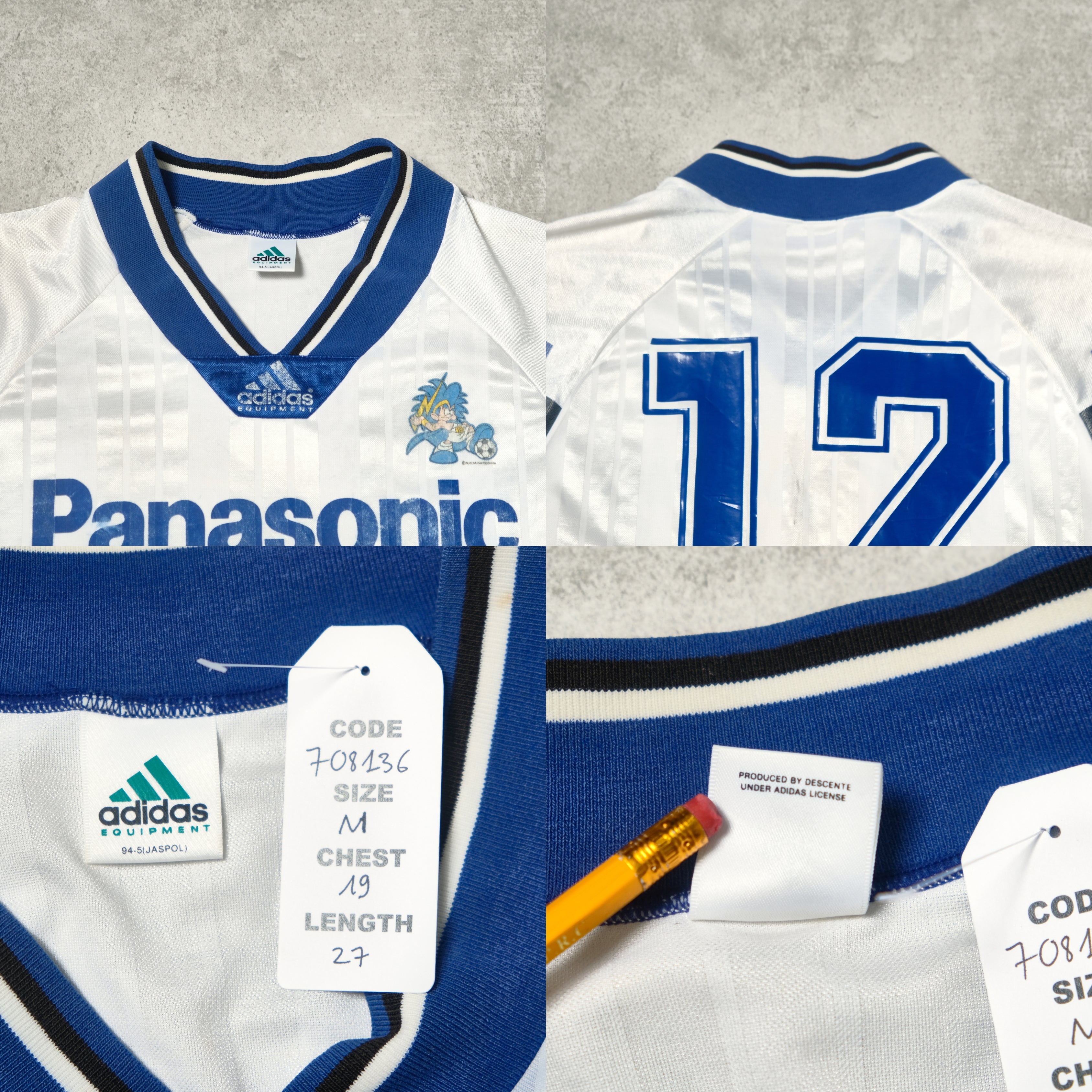 1992/93 Gamba Osaka Away Shirt Adidas J-League (M)