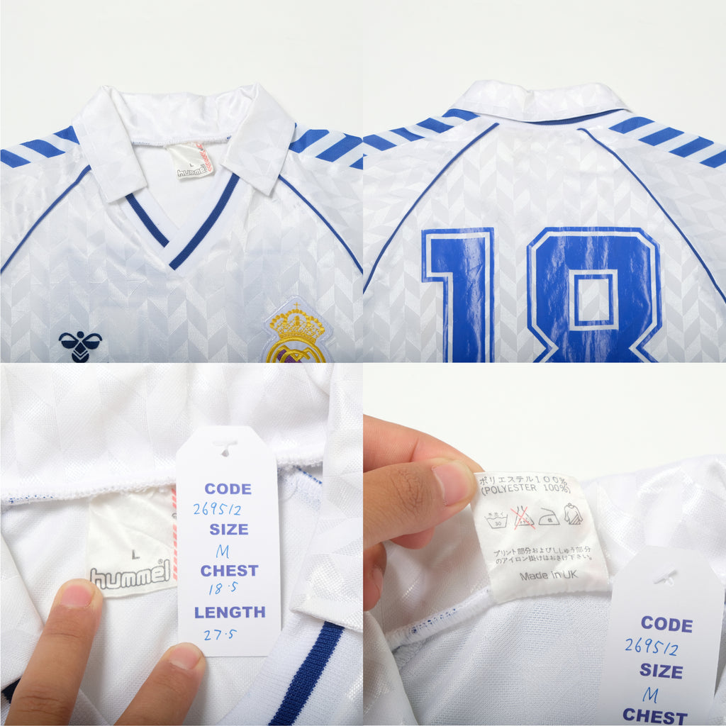 1986/88 Real Madrid Home Shirt Hummel (M)