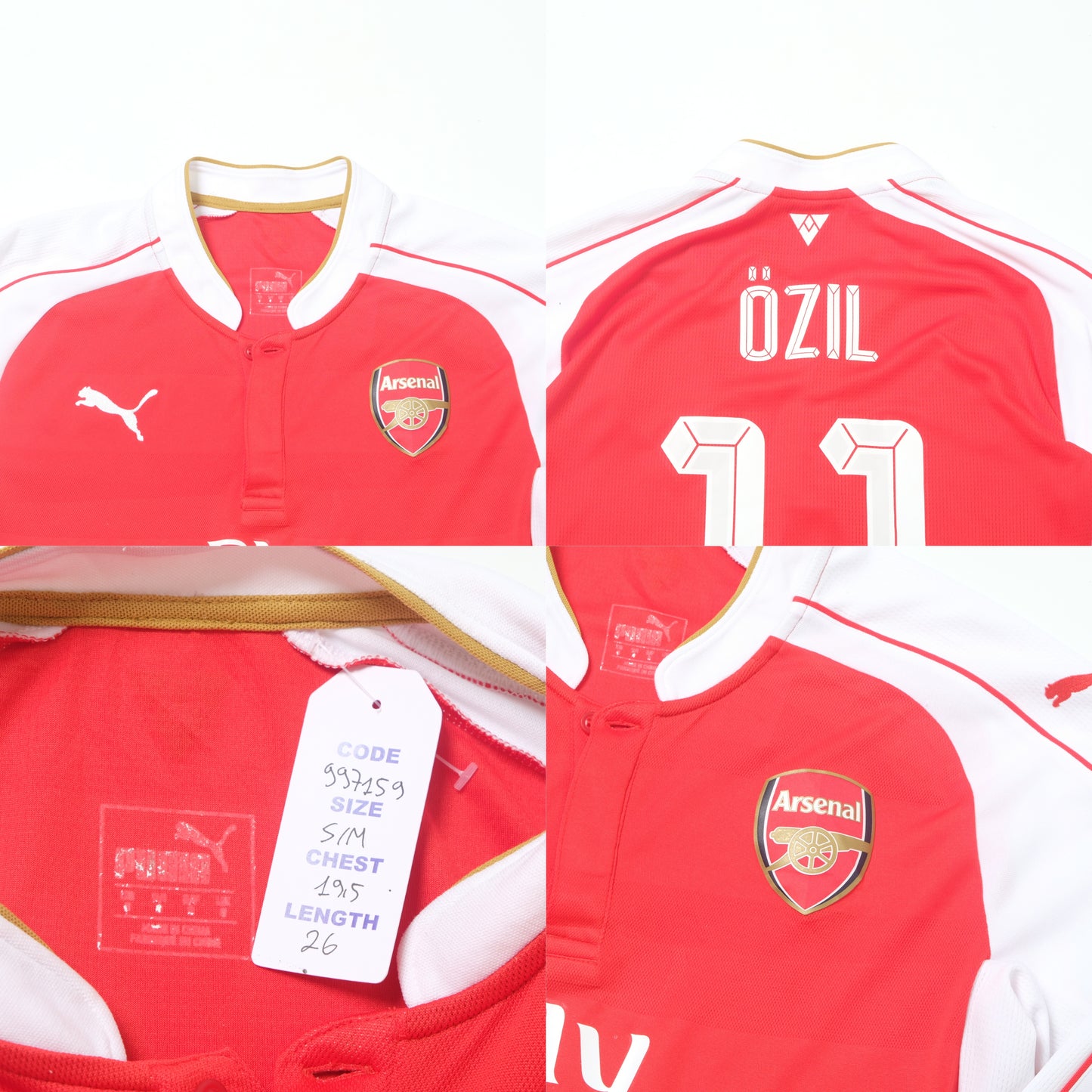 2014/15 Arsenal Training Shirt Puma Ozil (S/M)