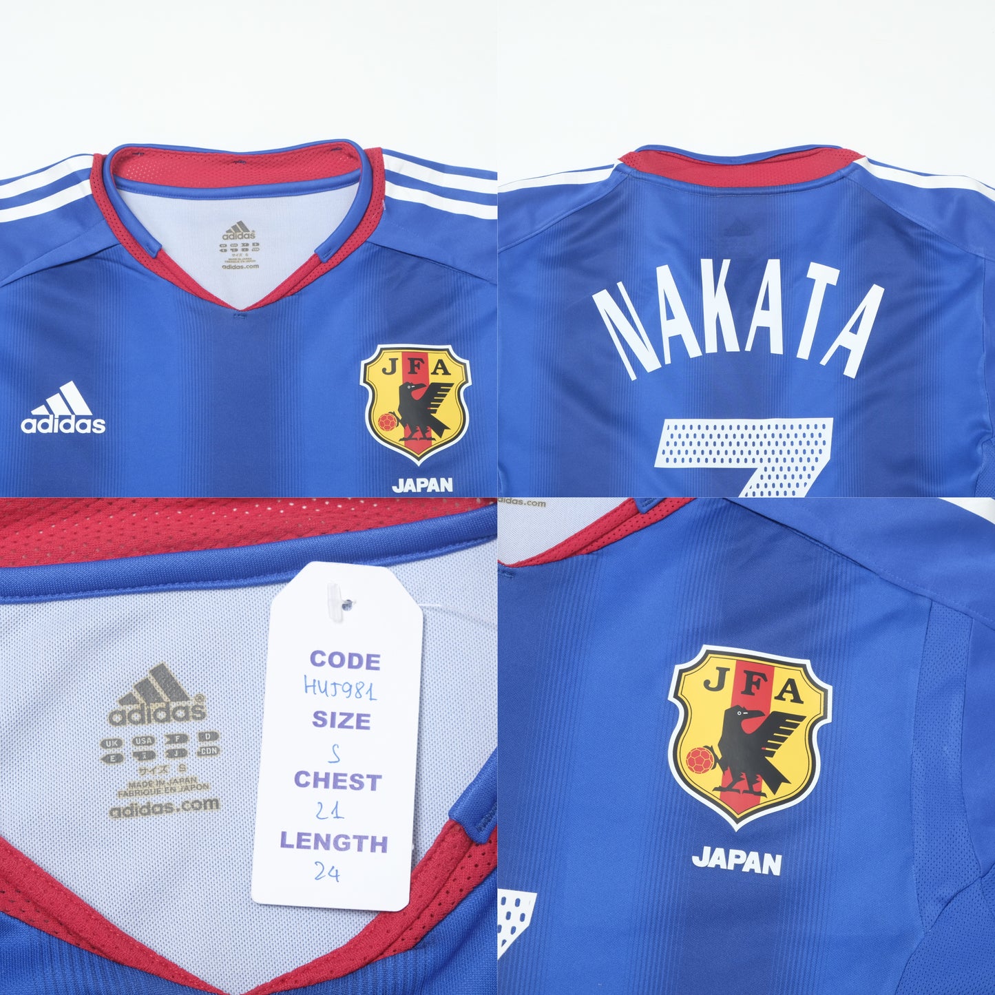 2004/06 Japan Home Shirt Adidas Nakata (S)