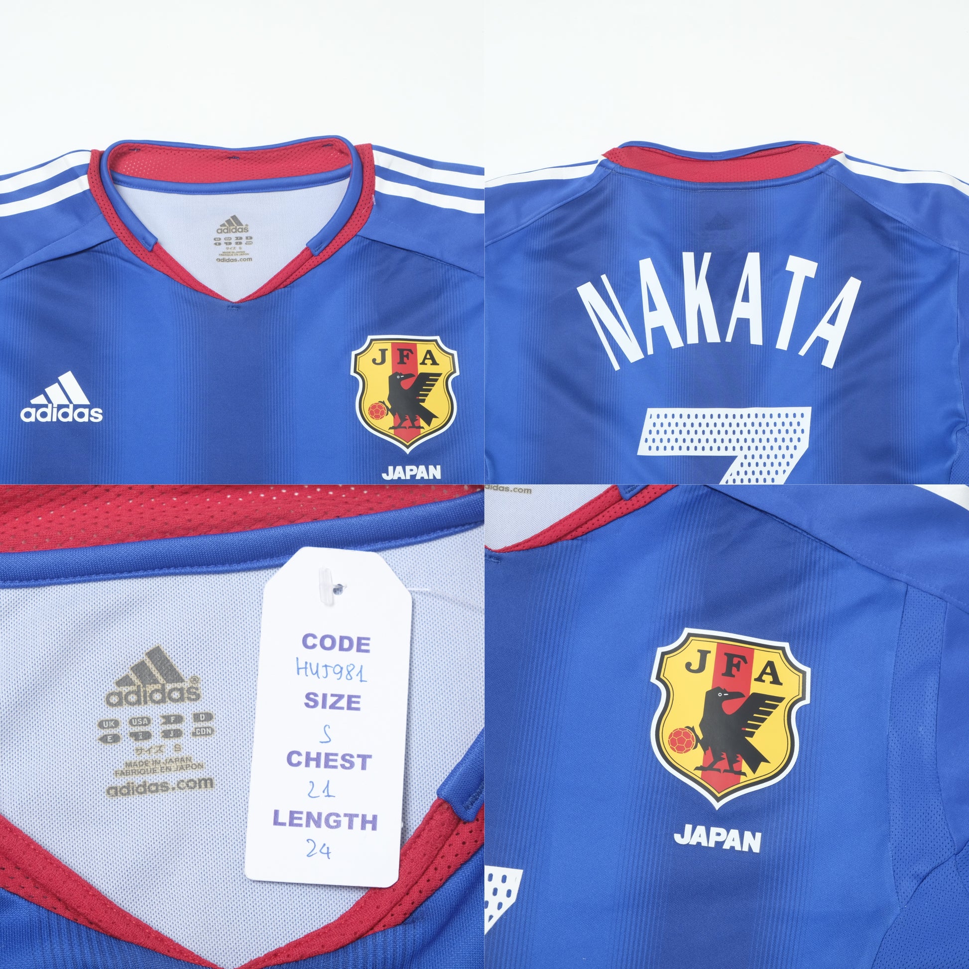 2004/06 Japan Home Shirt Adidas Nakata (S)