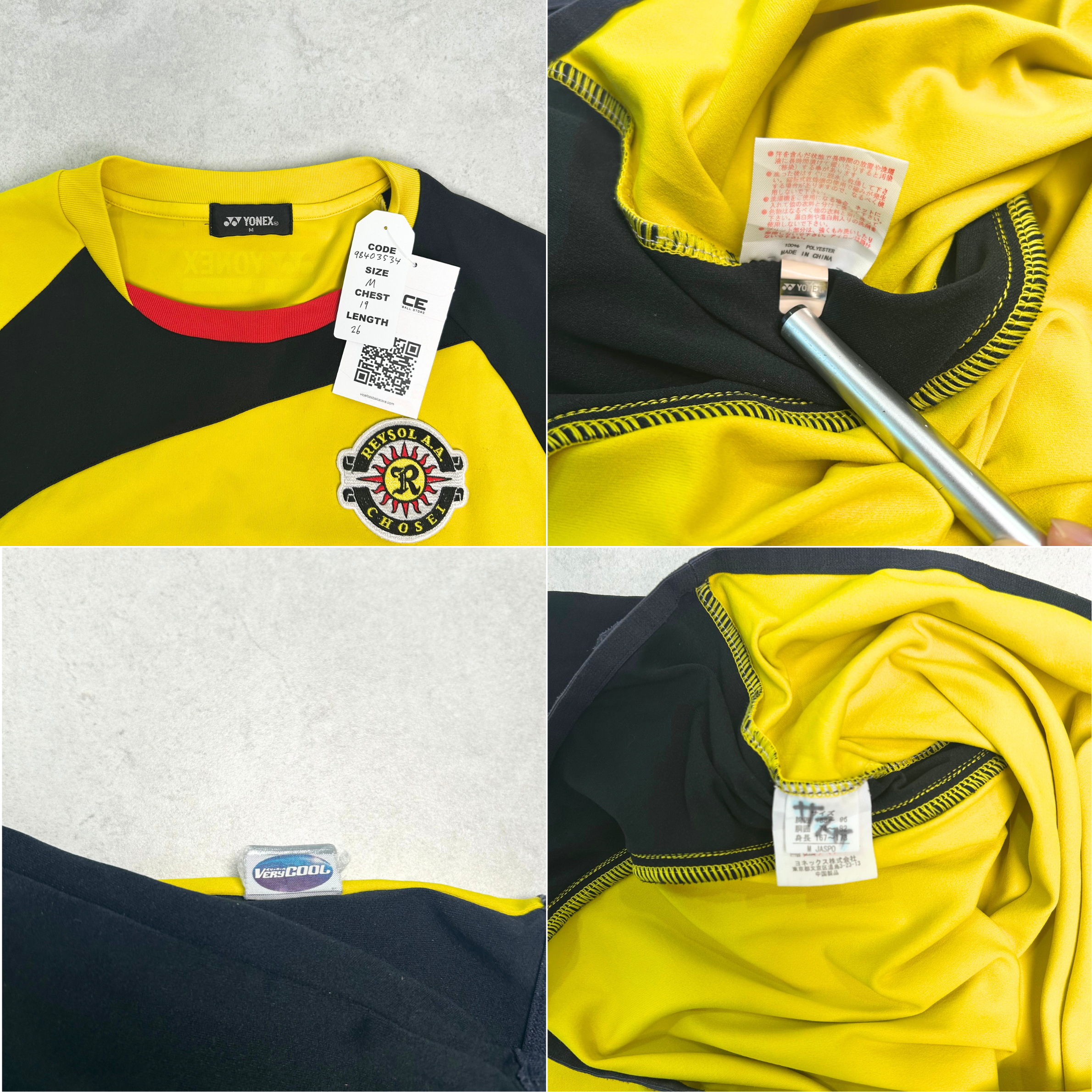 2015s Kashiwa Reysol Training Shirt J-League Yonex (M)