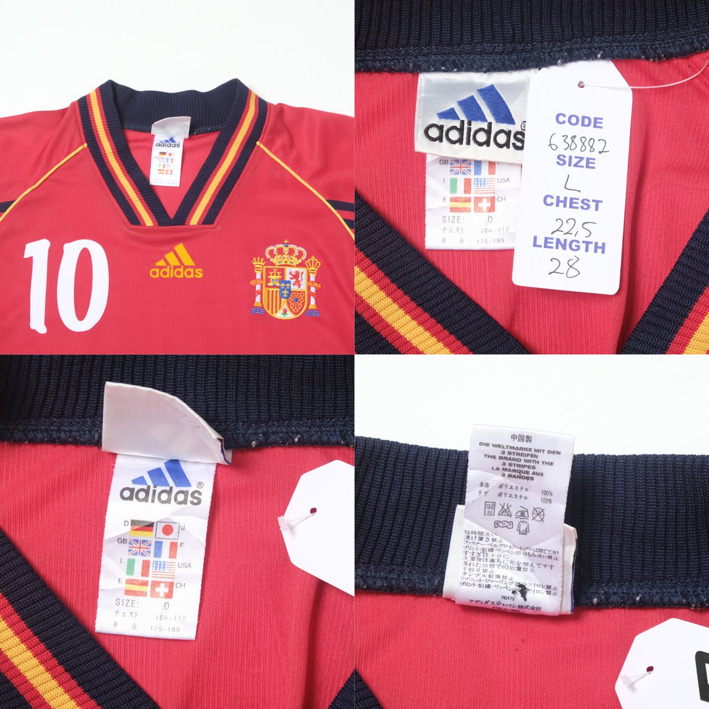 1998/99 Spain Home Shirt Adidas Raul (L)