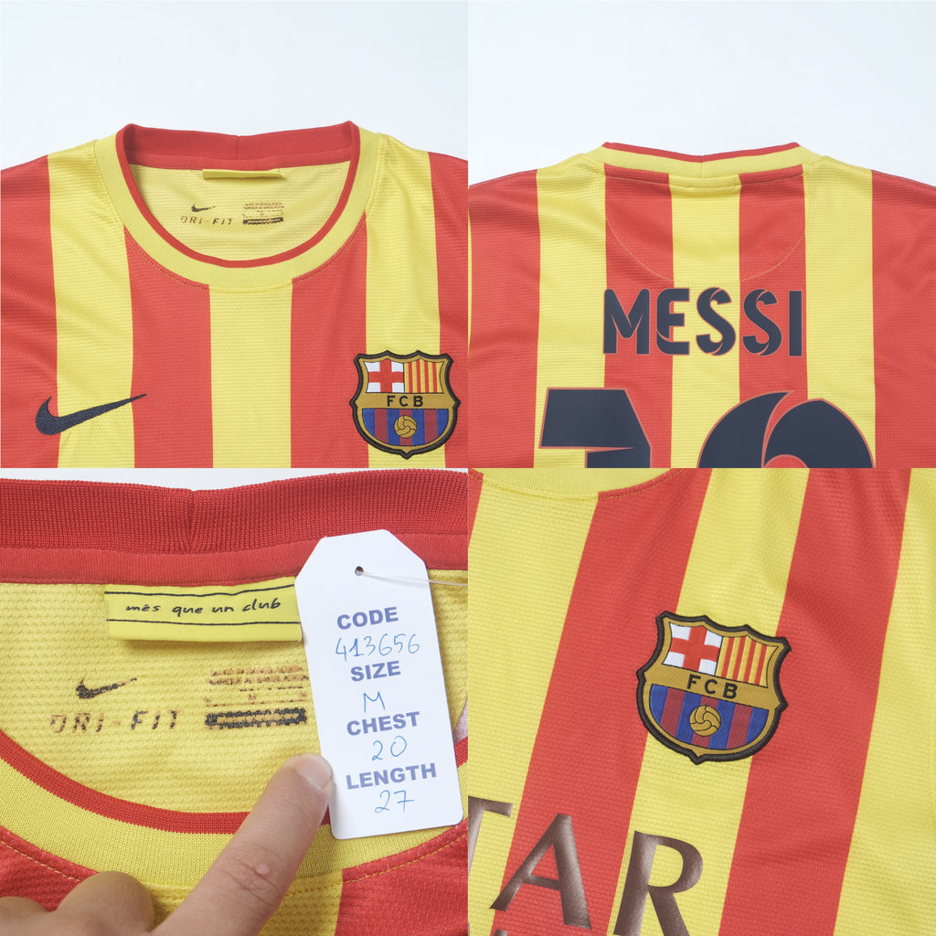 2013/14 Barcelona Away Shirt Nike Messi (M)