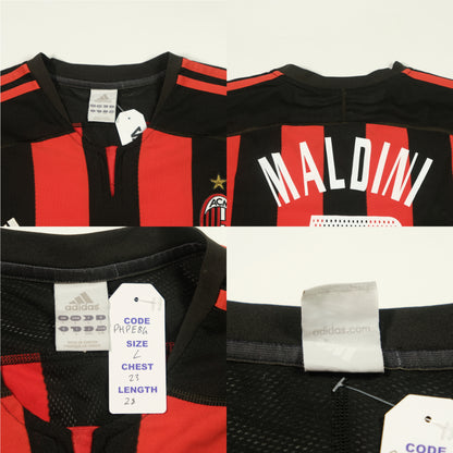 AC Milan Italy Maldini 2003/2004 Original Adidas Home Football Shirt (L)