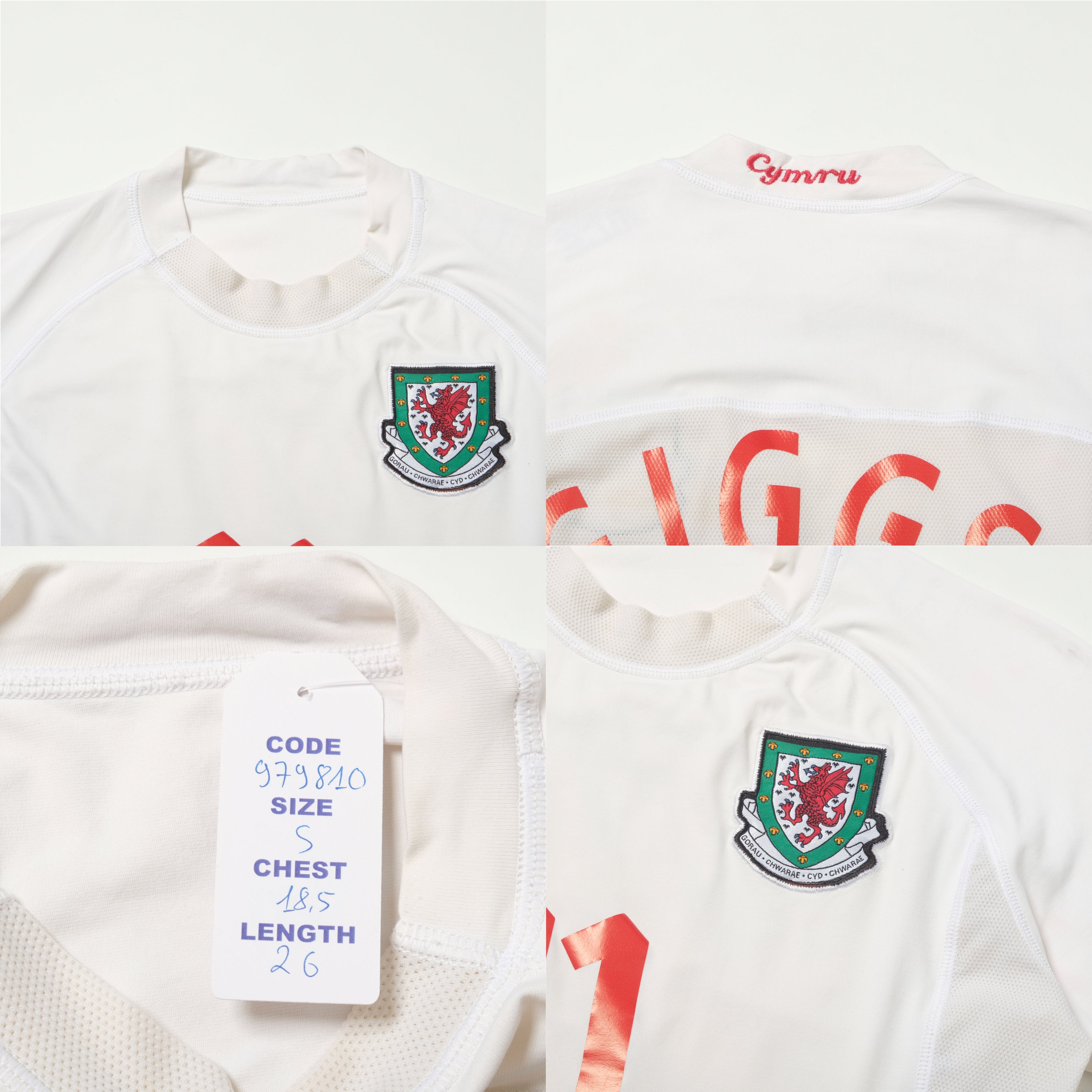 2004/05 Wales Away Shirt Kappa Giggs (S)