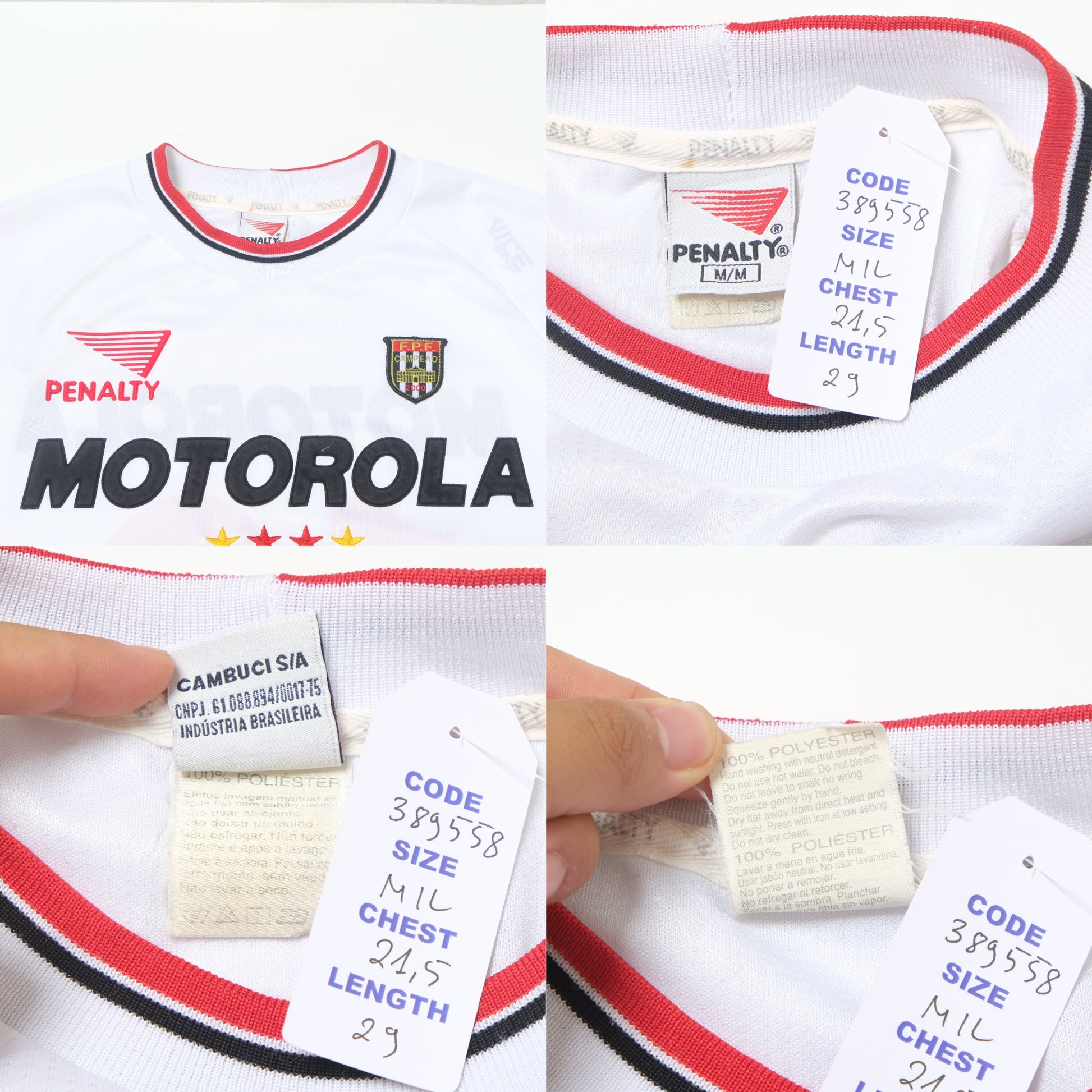 2000/01 Sao Paulo Home Shirt Penalty (M/L)