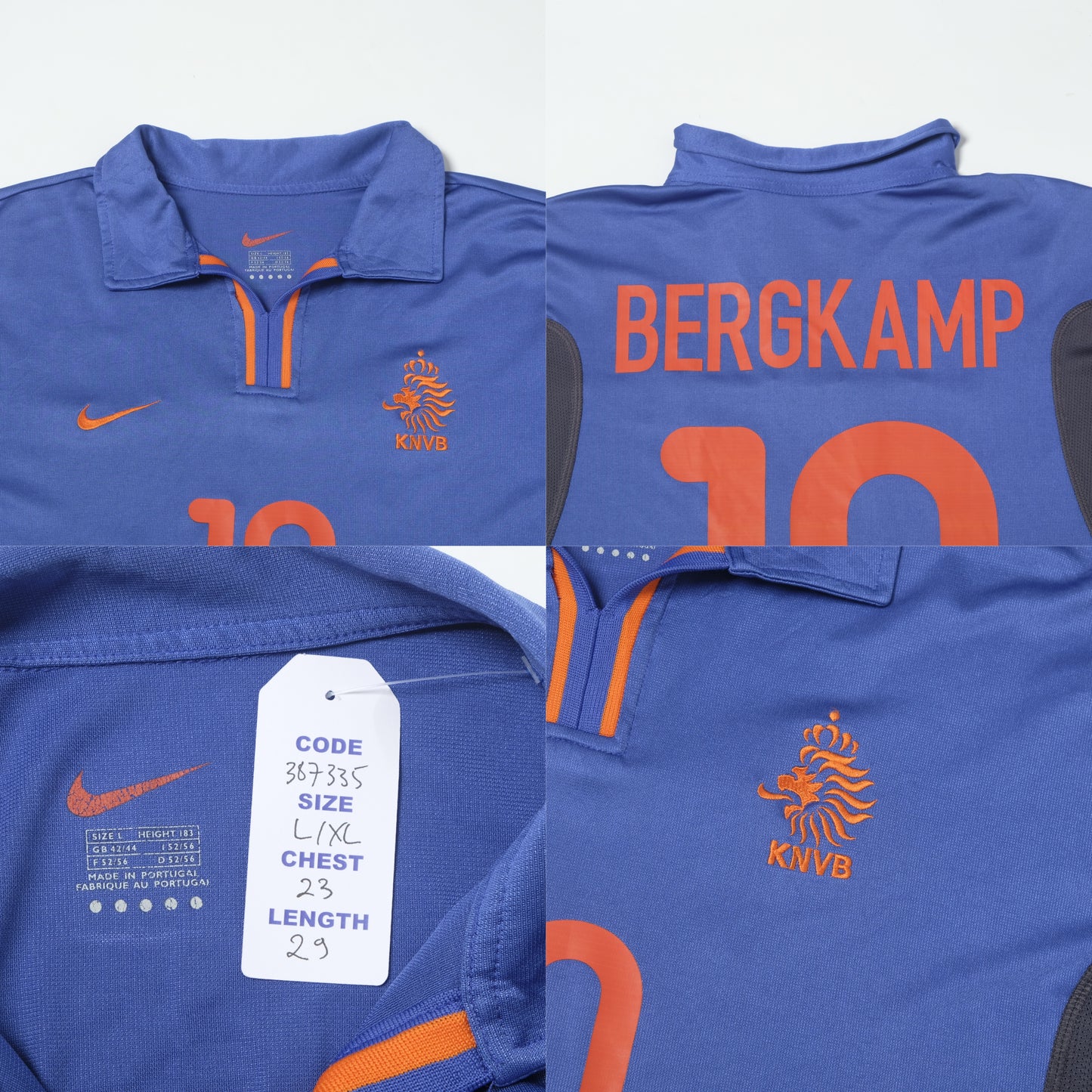 2000/02 Netherlands Away Shirt Nike Bergkamp (L/XL)