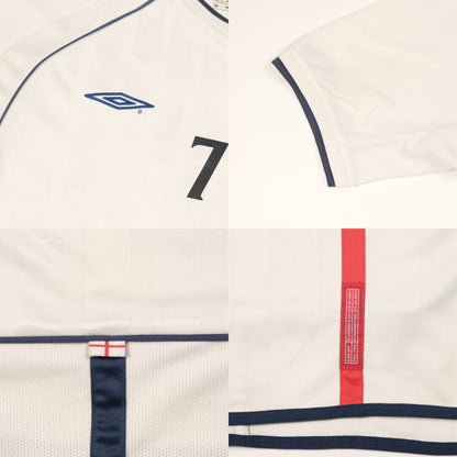 2002/04 England Home Shirt Umbro Beckham (L)