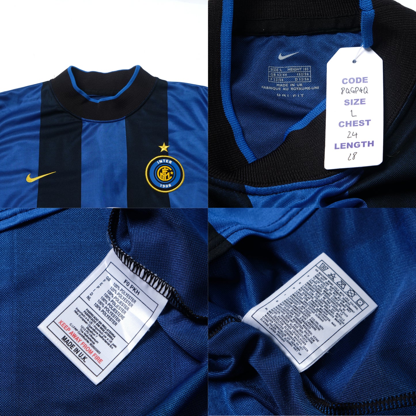 2000/01 Inter Milan Home Shirt Nike Hakan Sakur (L)