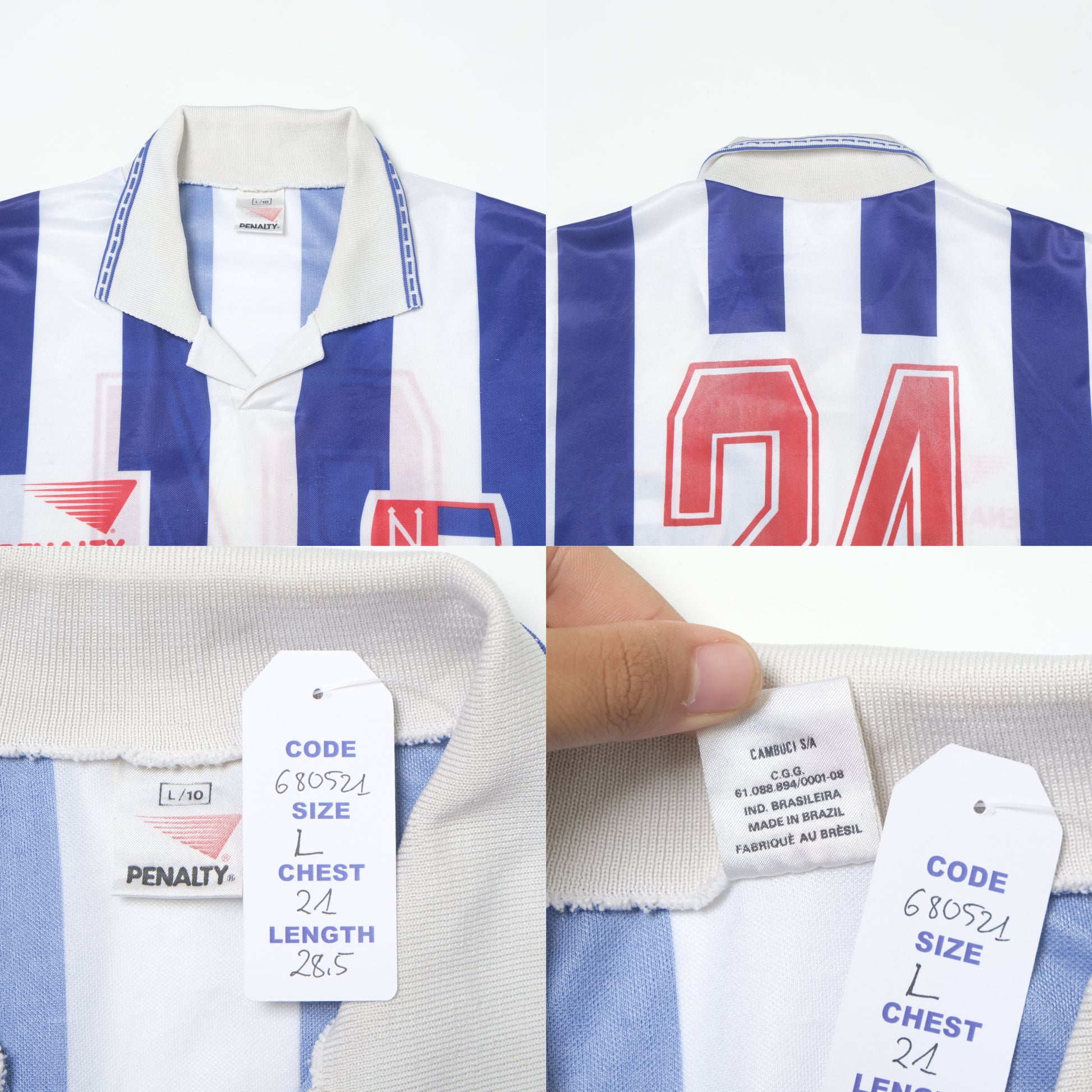 1992 Nacional AC (Brazil) Away Shirt Penalty (L) 