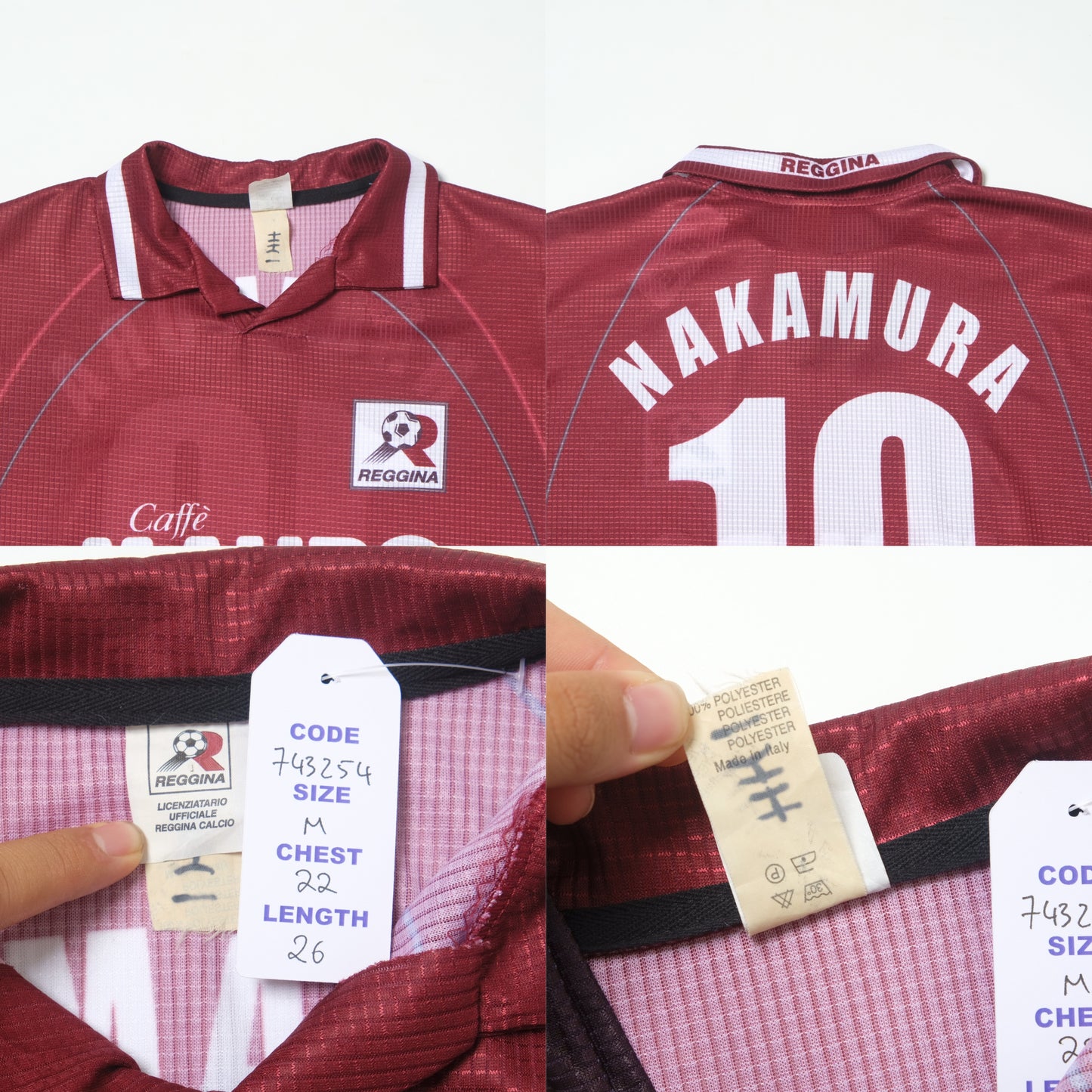2002/03 Reggina Home Shirt Nakamura Fan Version (M)