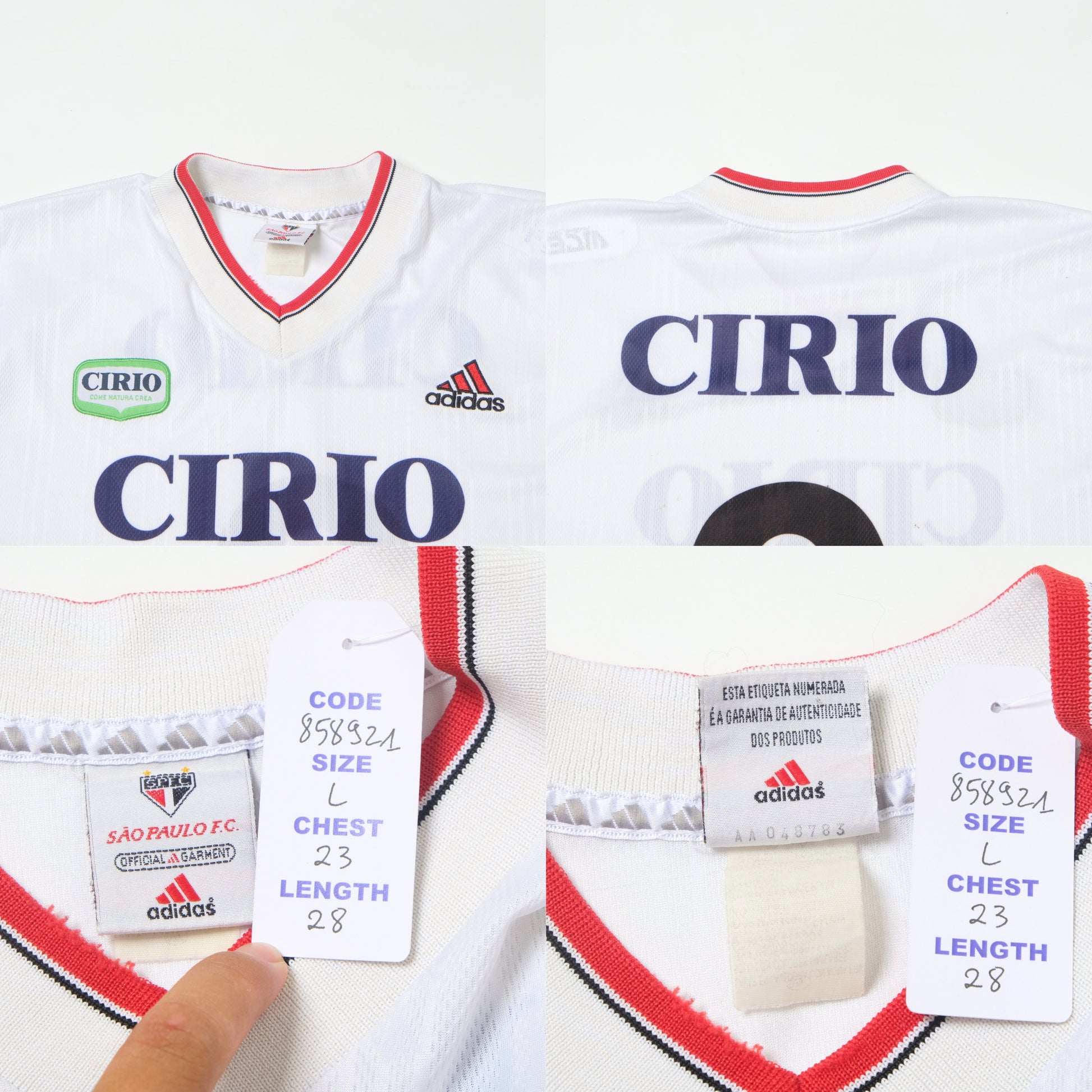 1998 Sao Paulo Brazil Home Shirt Adidas (L)