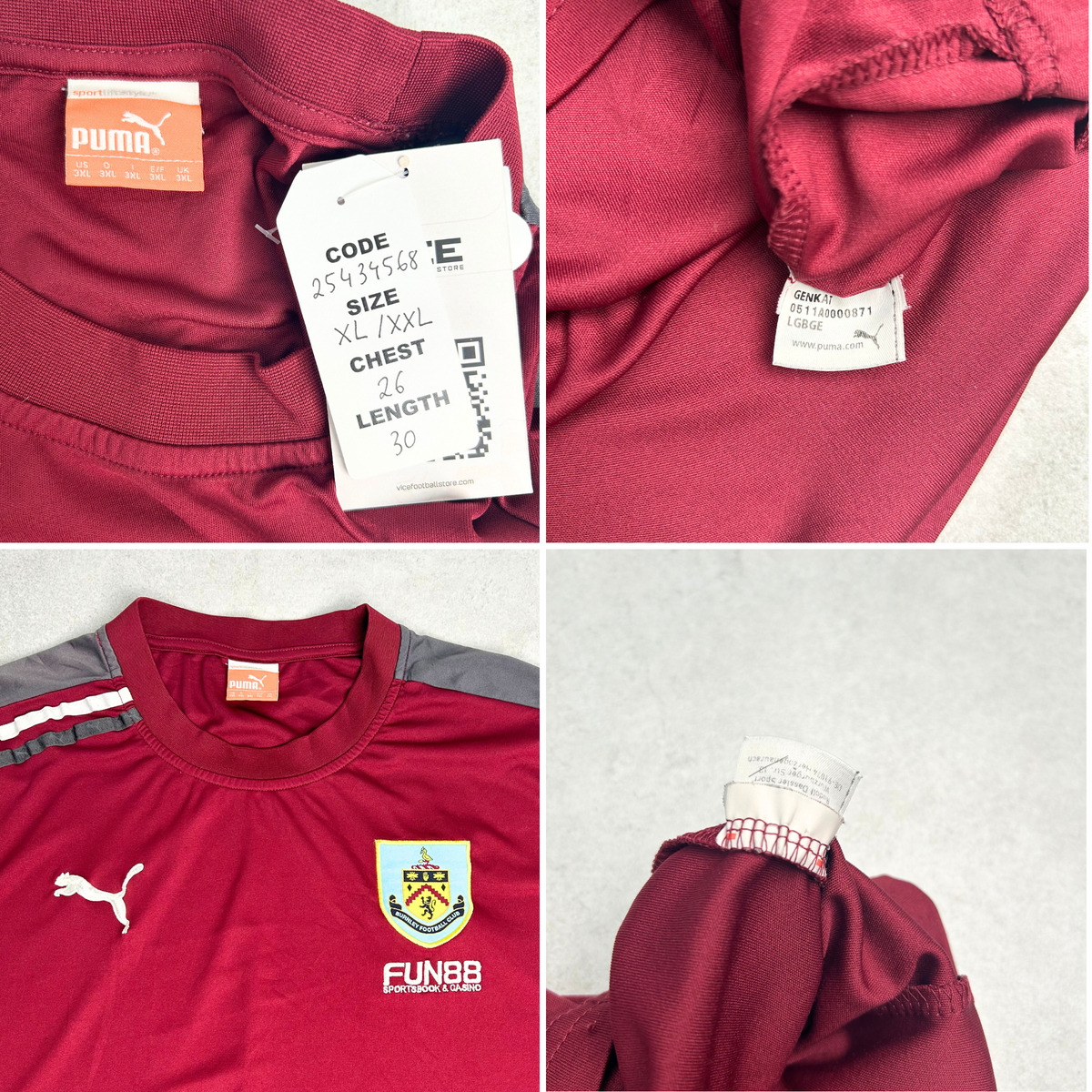 2014/15 Burnley Training Shirt Puma (XL/XLL)