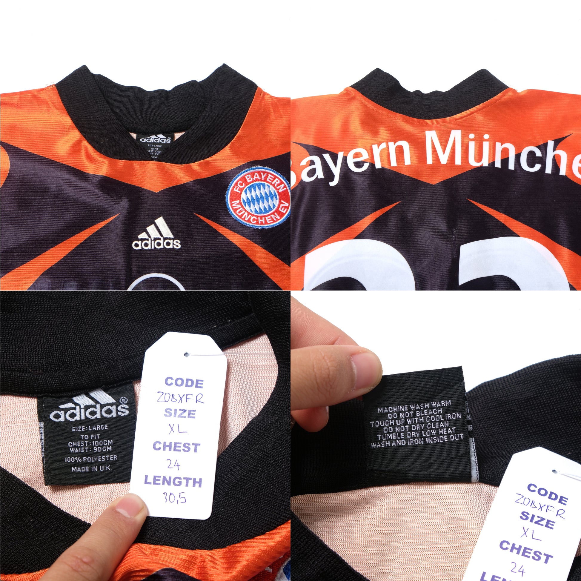 1999/00 Bayern Munich Goalkeeper Away Shirt Adidas Dreher (XL) 