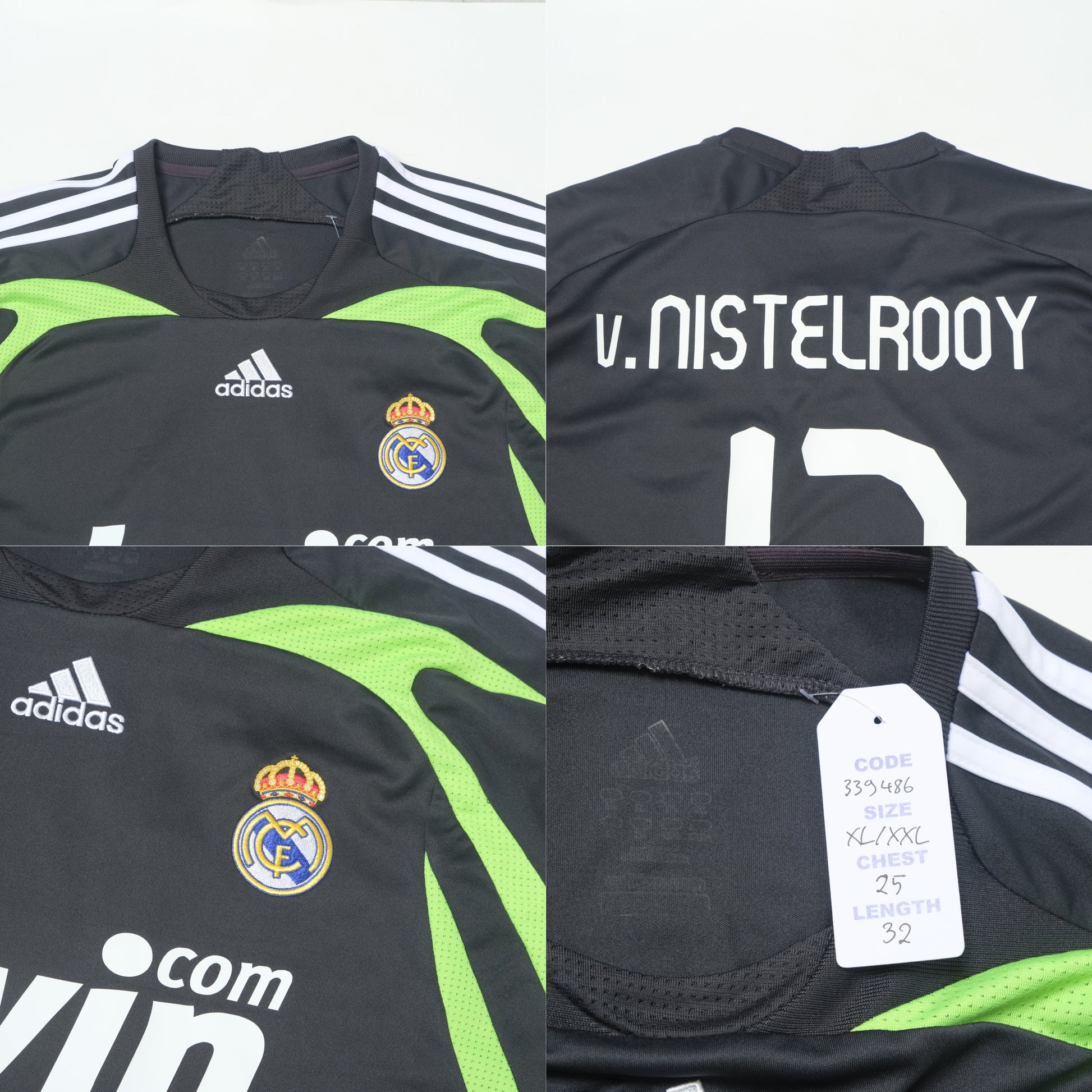 2007/08 Real Madrid Third Shirt Adidas V.Nistelrooy (XL/XXL)