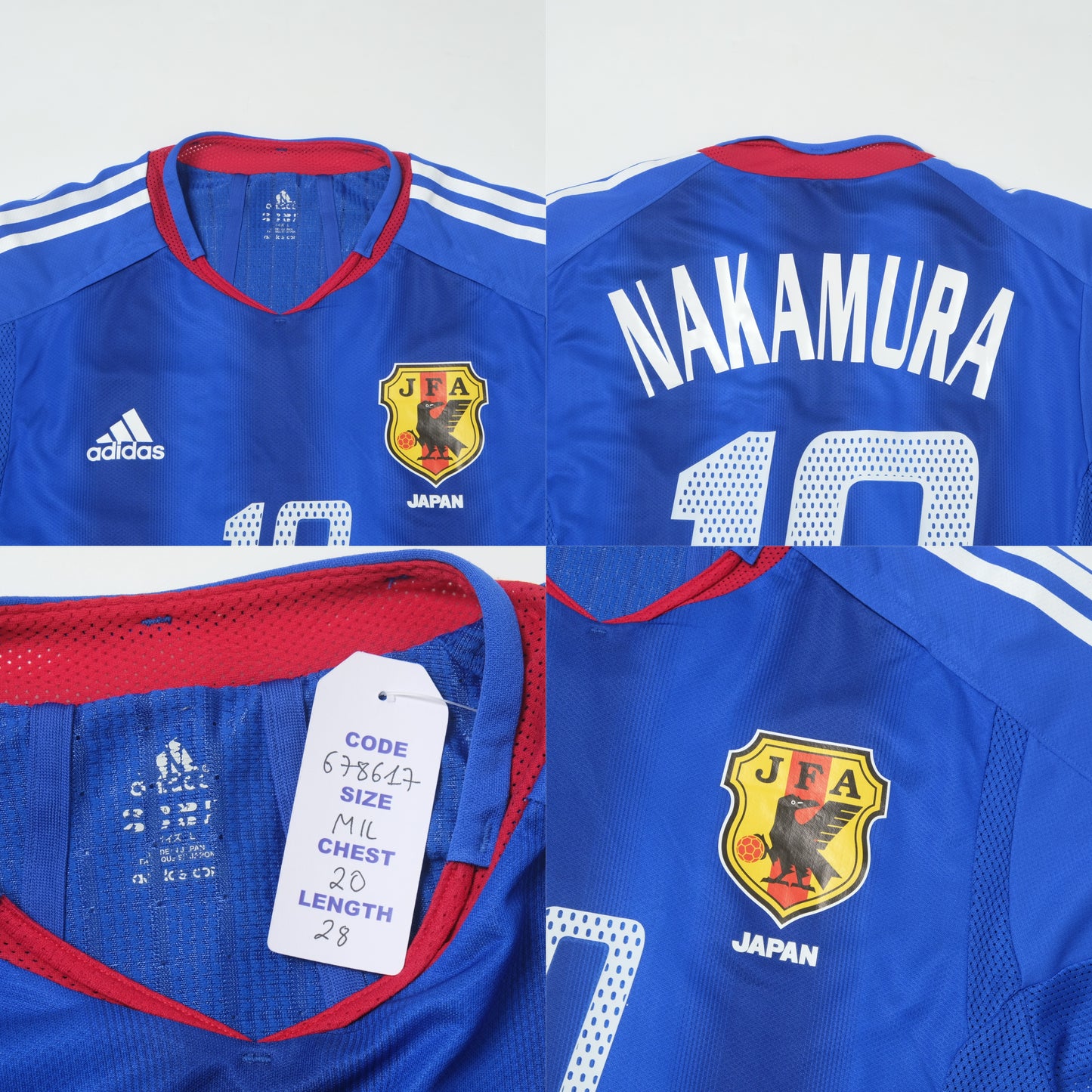 2004/06 Japan Home Shirt Adidas Nakamura Player Spec (M/L)