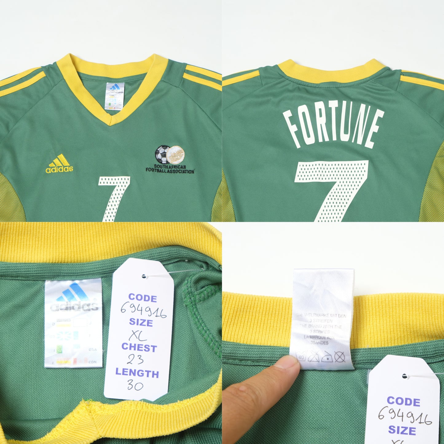 2002/04 South Africa Third Shirt Adidas Fortune (XL)
