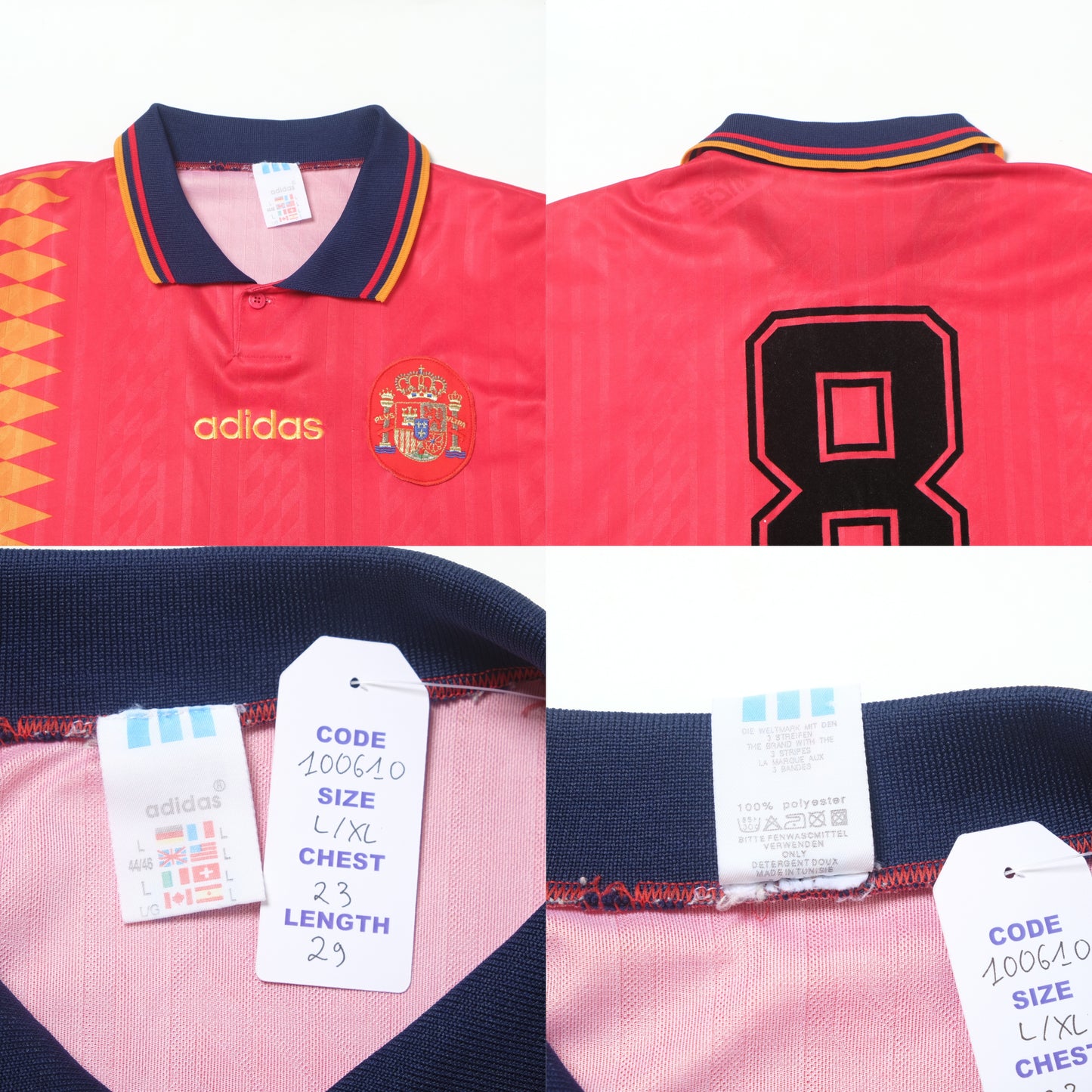 1994/96 Spain Home Shirt Adidas (L/XL)