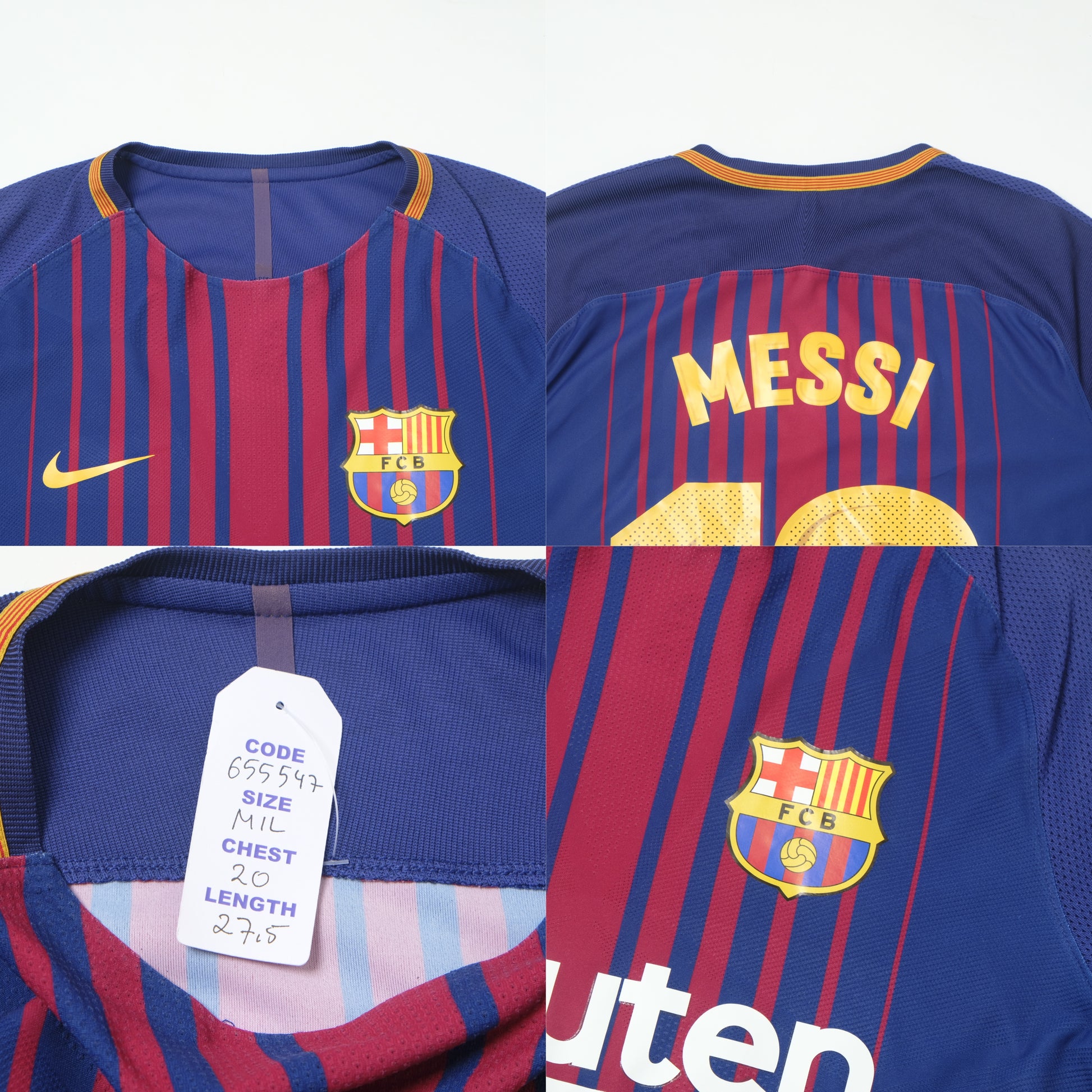 2017/18 Barcelona Home Shirt Nike Messi (M/L)