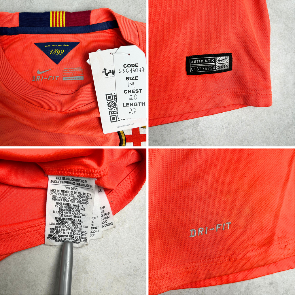 2014/15 Barcelona Away Shirt Nike Messi (M)
