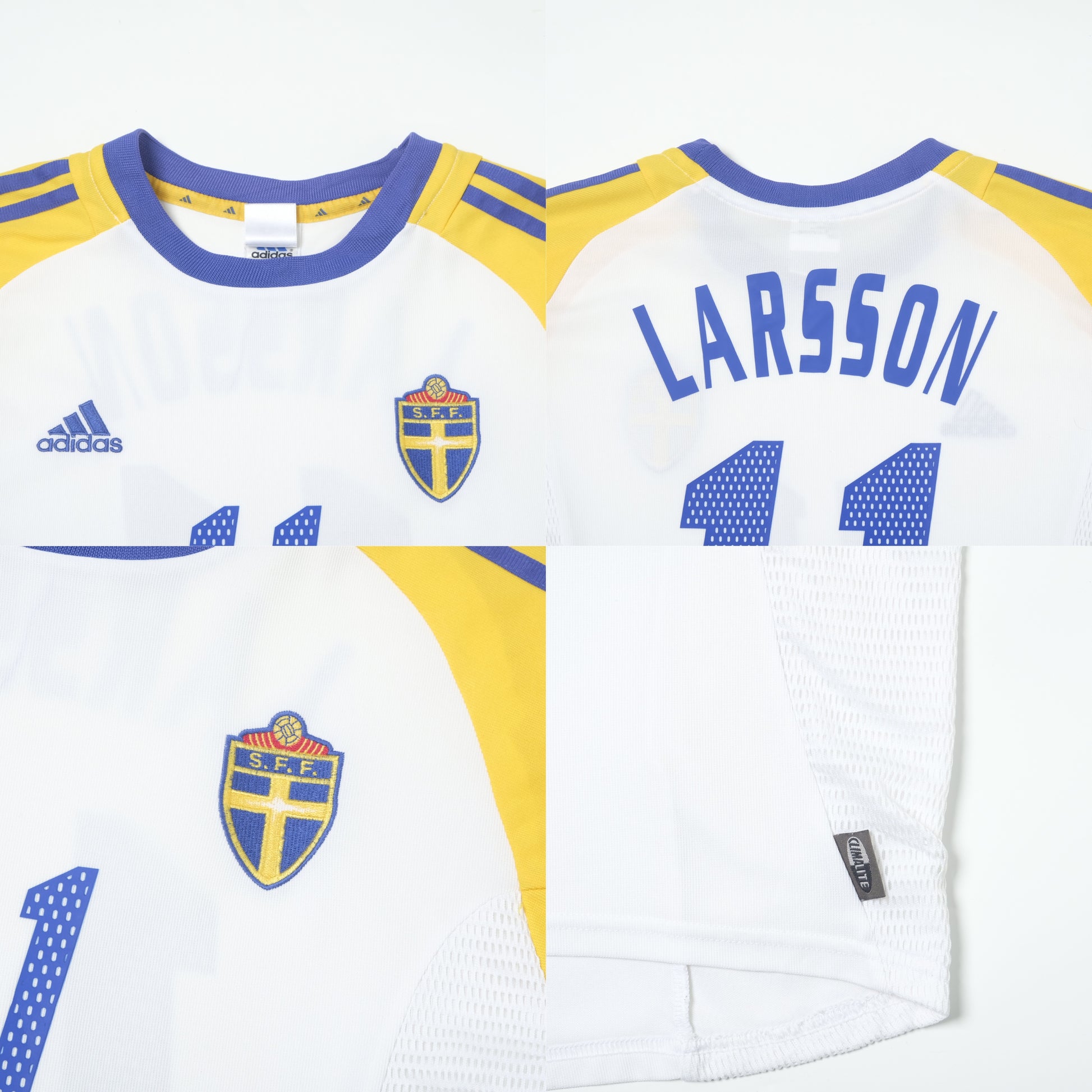 2002/03 Sweden Home Shirt Adidas Larsson (M)