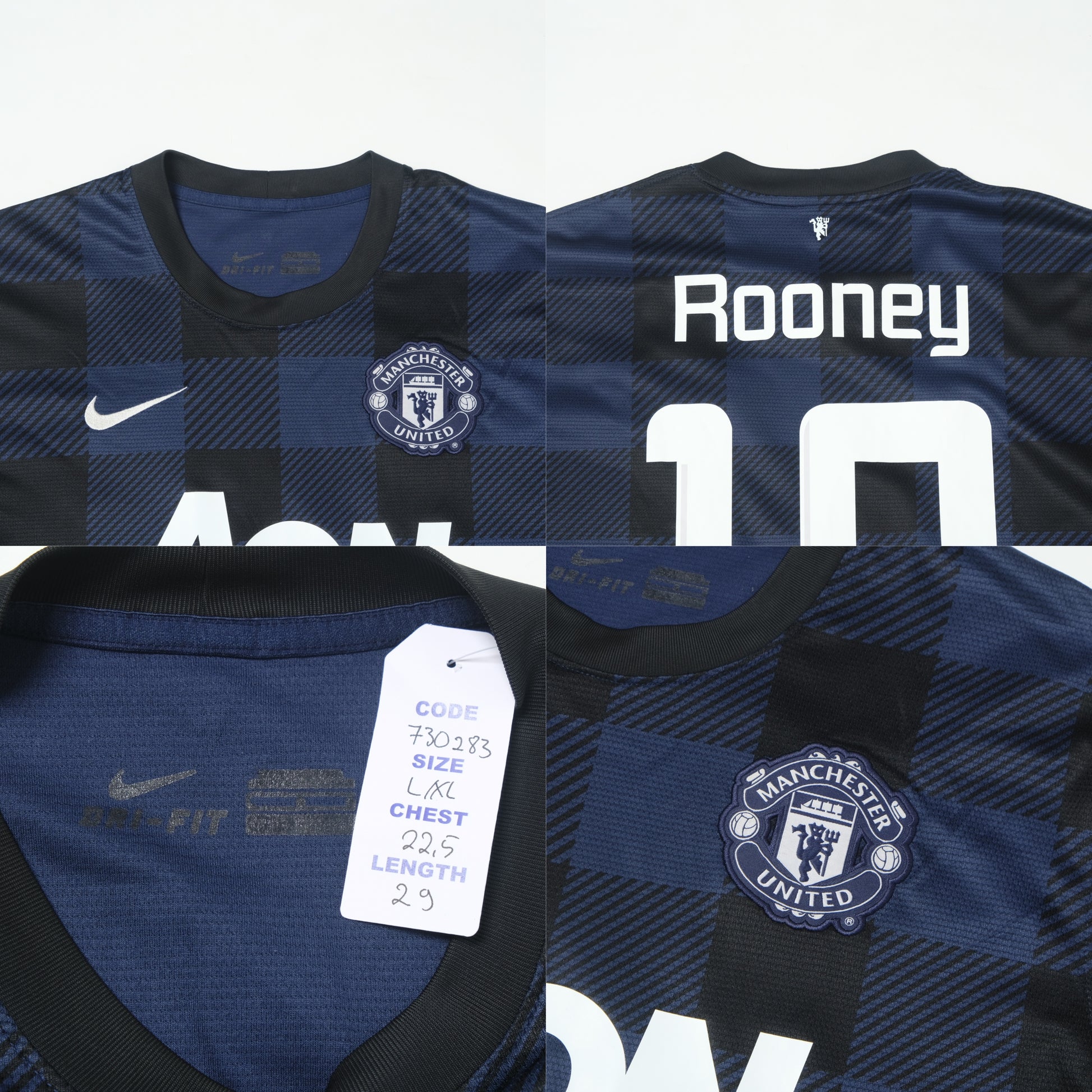 2013/14 Manchester United Away Shirt Nike Rooney (L/XL)