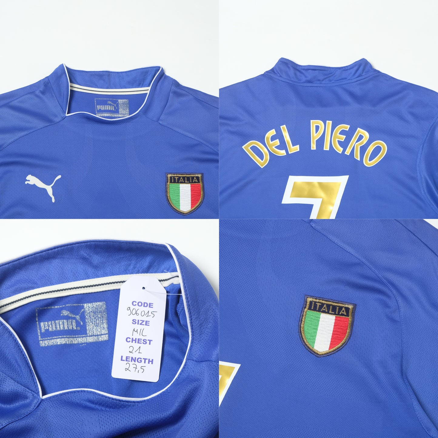 2003/04 Italy Home Shirt Puma Del Piero (M/L)