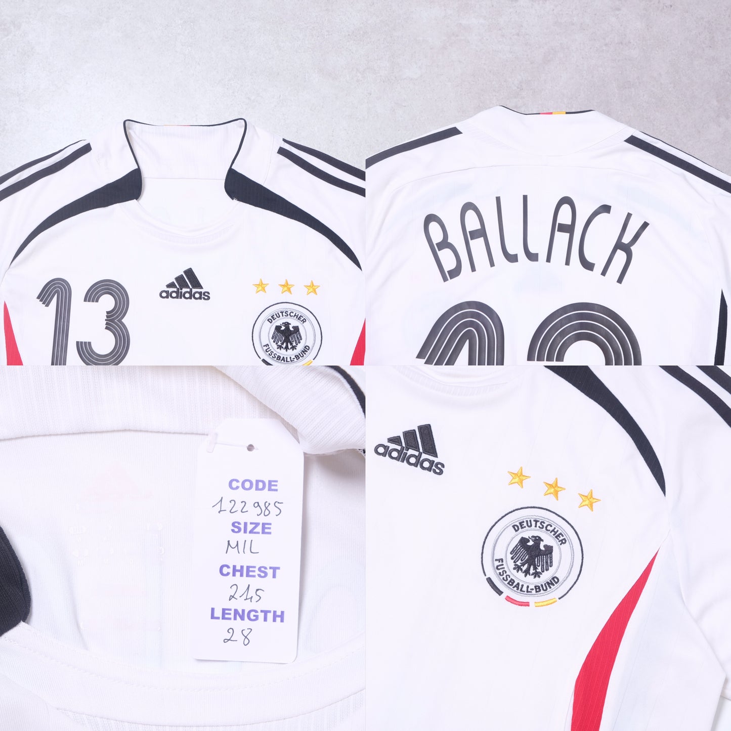 2005/07 Germany Home Shirt Adidas Ballack (M/L) 
