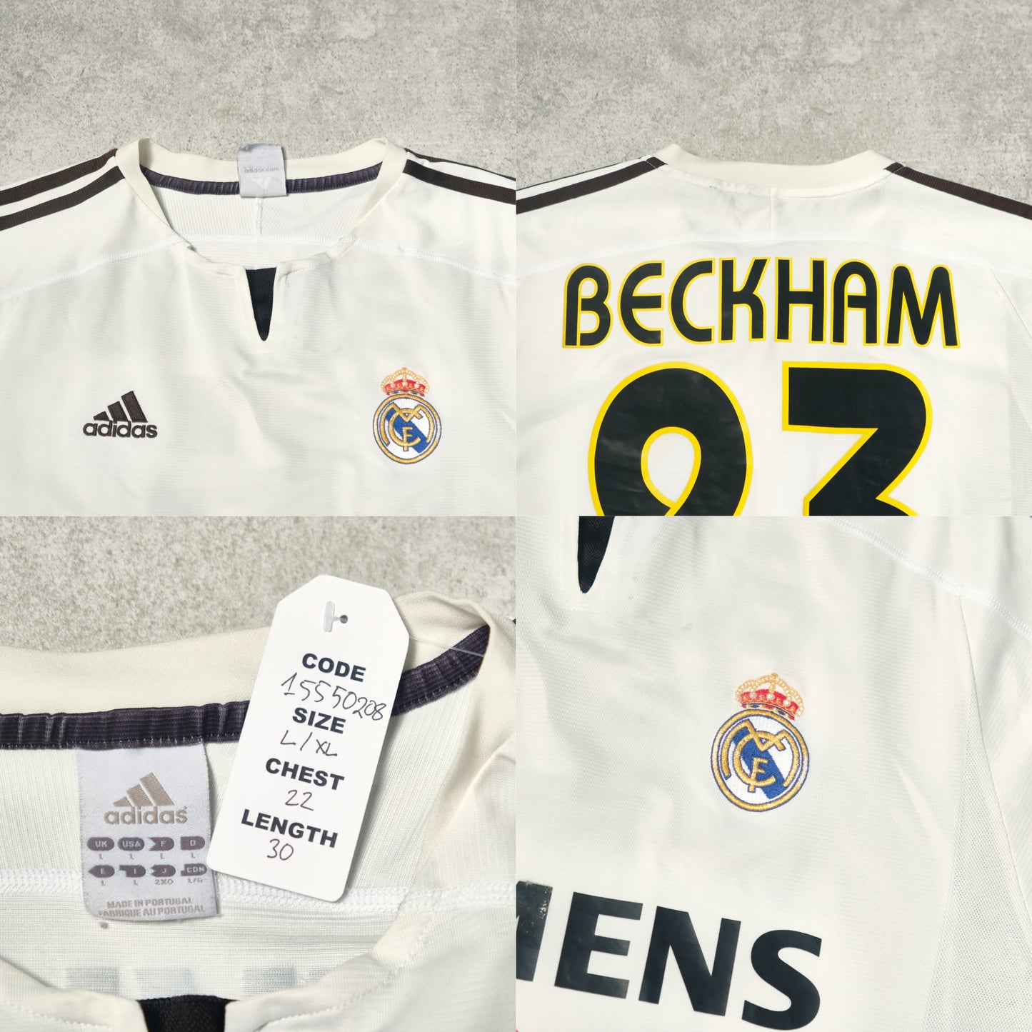 2003/04 Real Madrid Home Shirt Adidas Beckham (L)