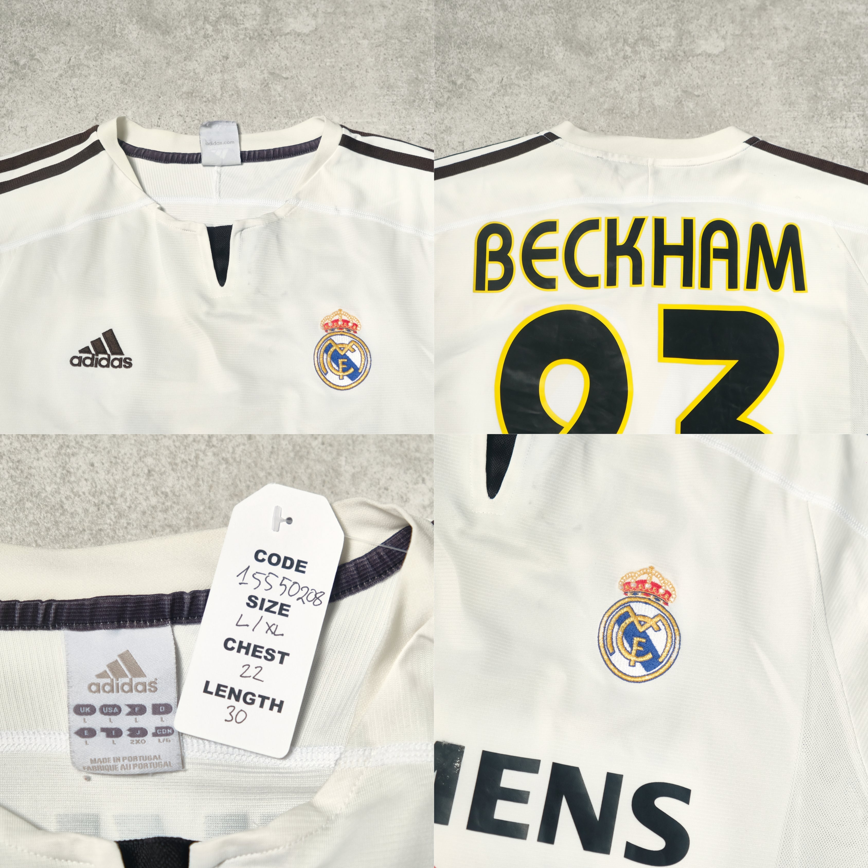 2003/04 Real Madrid Home Shirt Adidas Beckham (L)